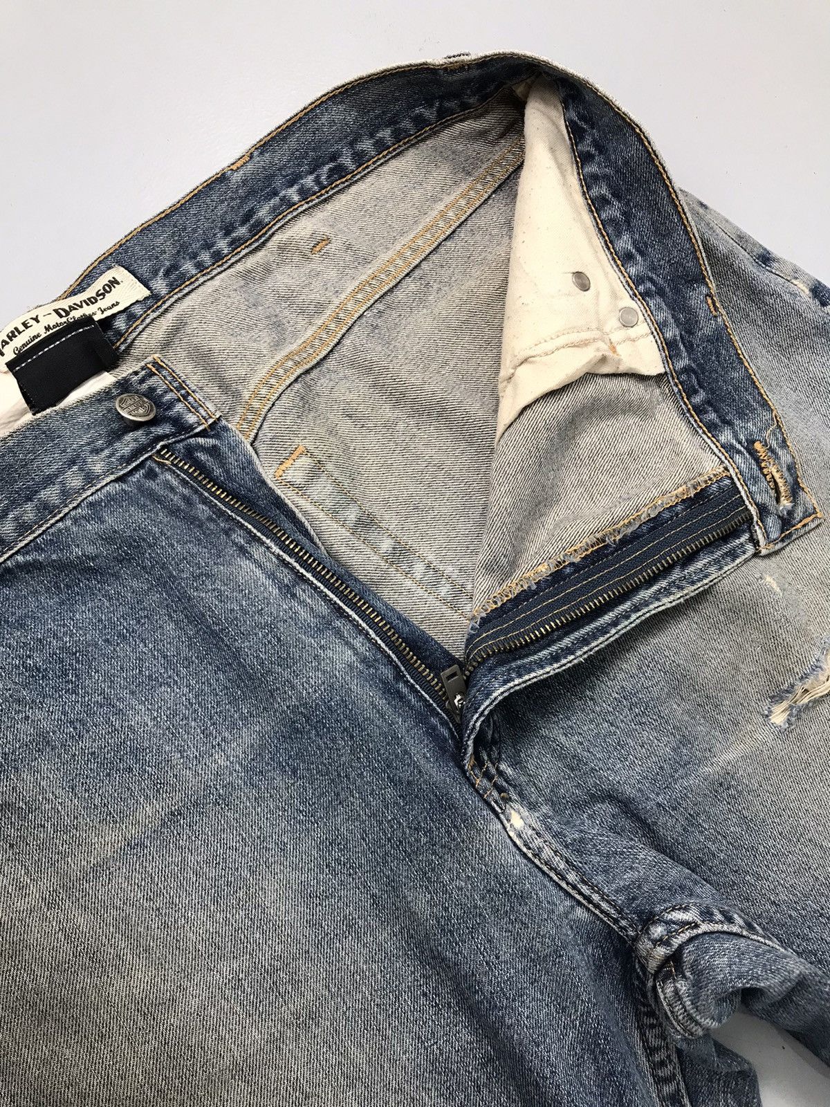 Harley Davidson Vintage Harley Davidson damaged denim Size US 42 / EU 58 - 7 Thumbnail