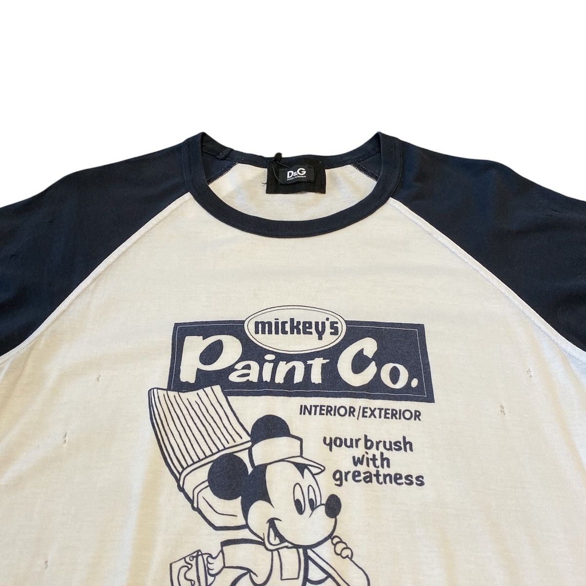 Dolce & Gabbana Dolce & Gabbana Mickey Mouse Raglan Ringer T-Shirt Size M / US 6-8 / IT 42-44 - 3 Thumbnail