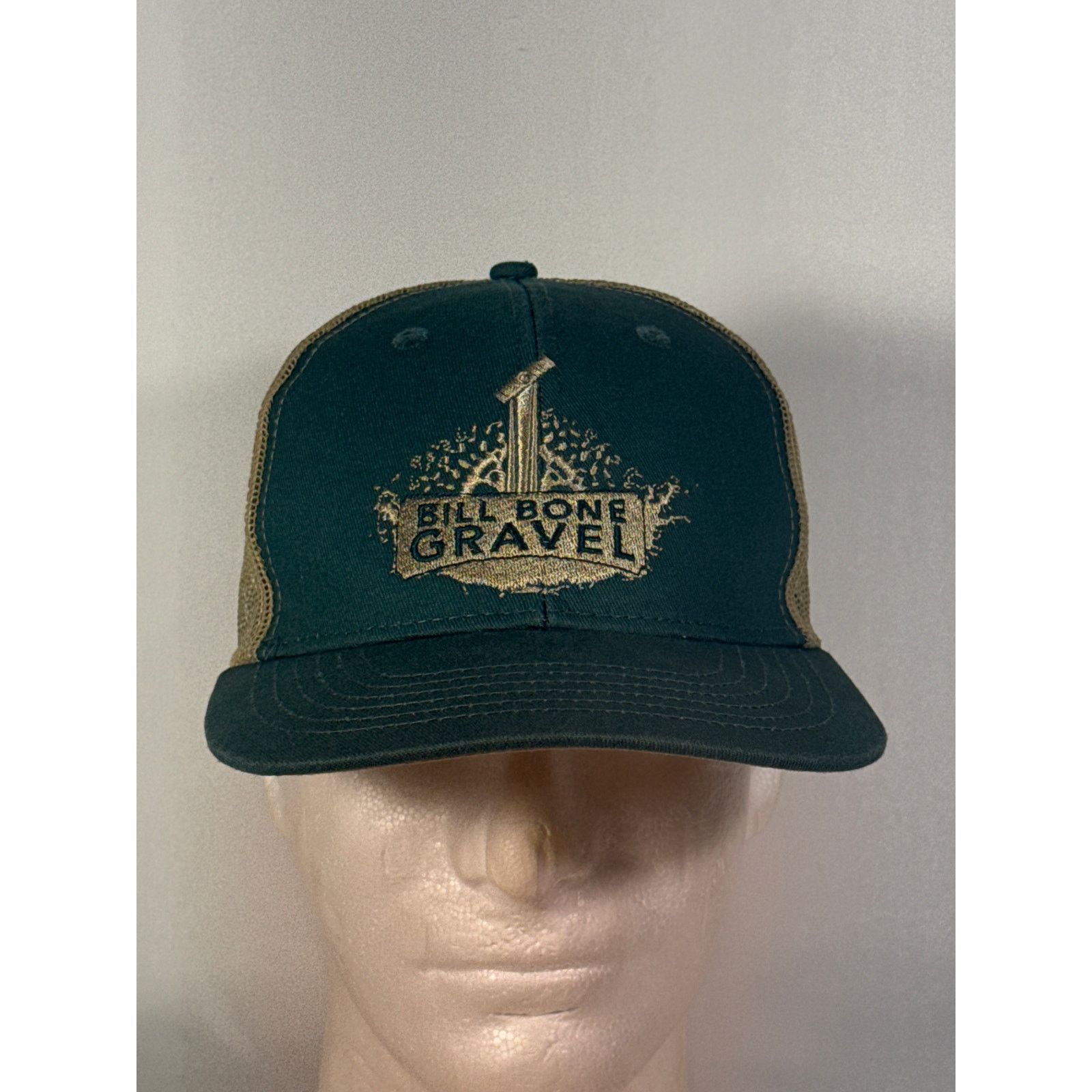 Other Bill Bone Gravel Dark Green Mesh Snapback Trucker Hat Size ONE SIZE - 1 Thumbnail