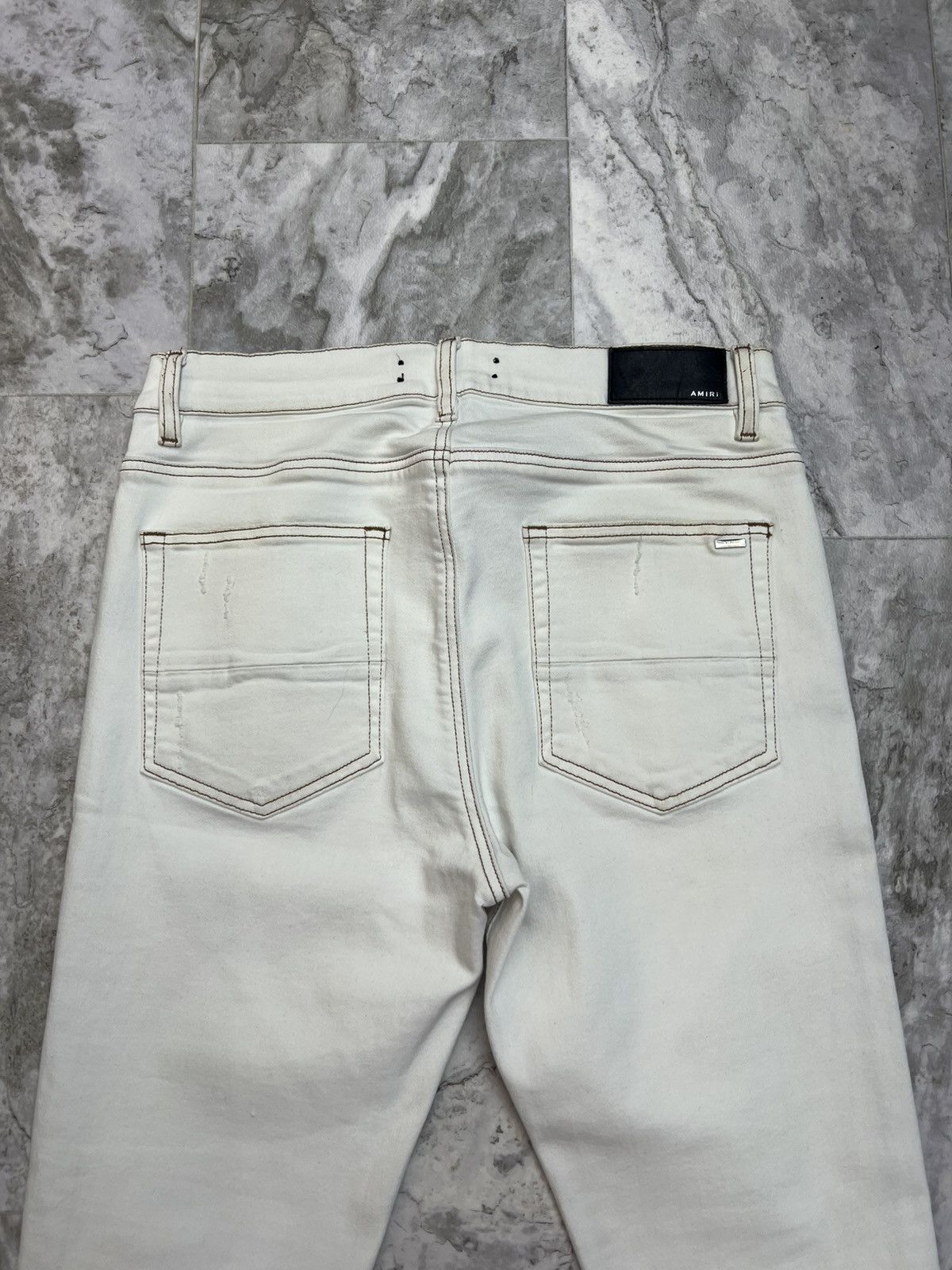 Amiri Amiri White Ripped Jeans Size US 34 / EU 50 - 5 Thumbnail