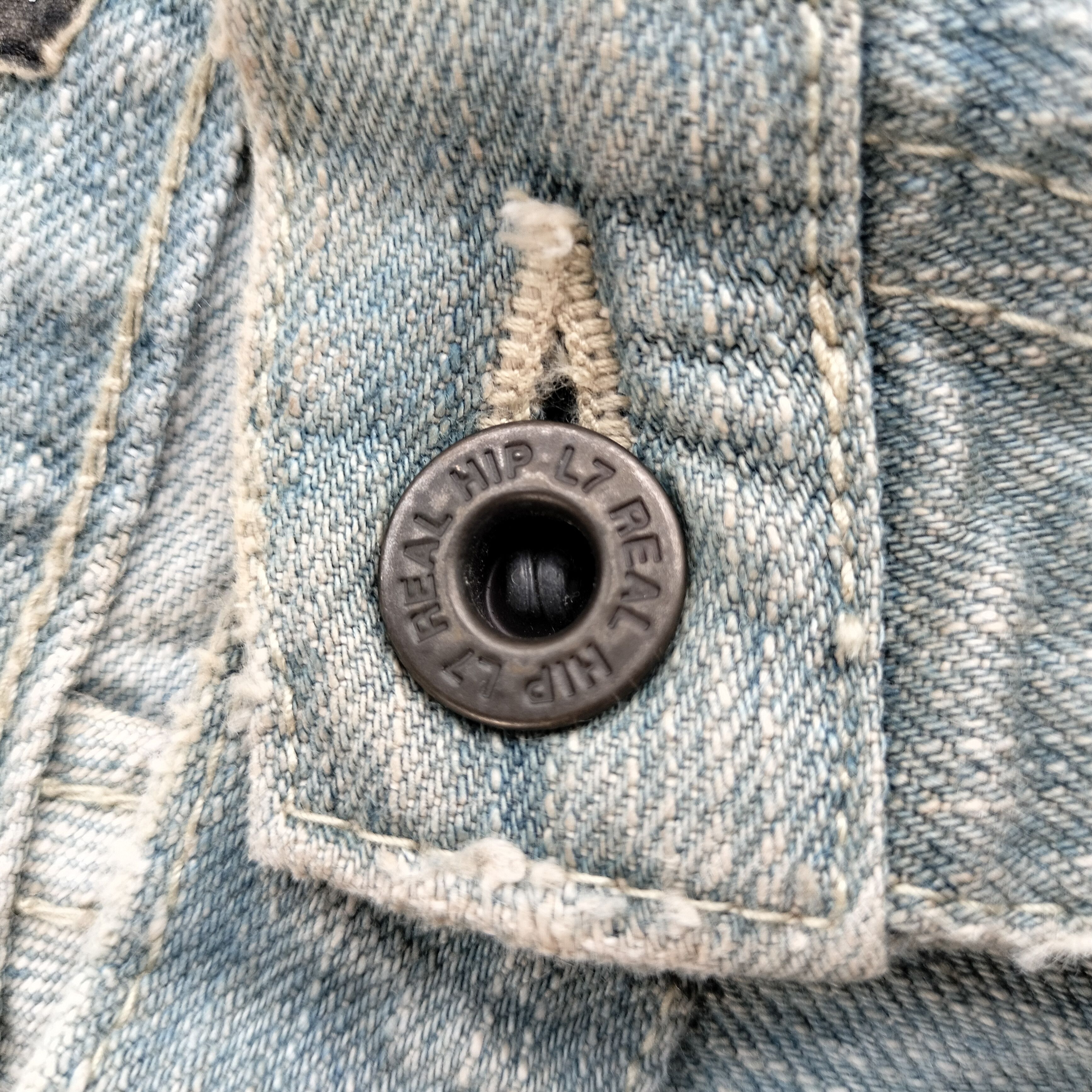 Le Grande Bleu (L.G.B.) mud wash distressed flare denim Size US 34 / EU 50 - 9 Thumbnail