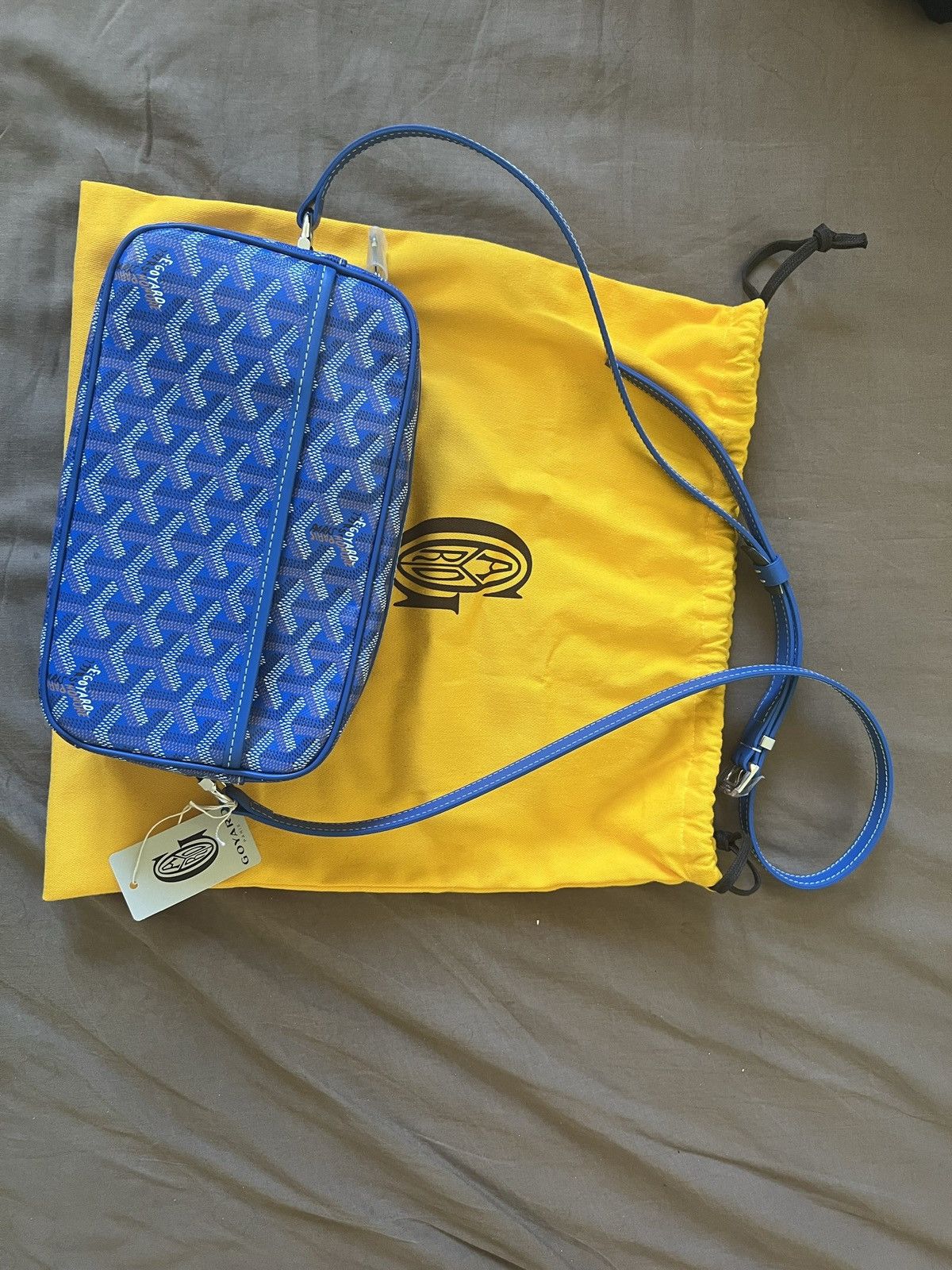 image of Goyard Cap Vert Pm in Bleu, Men's