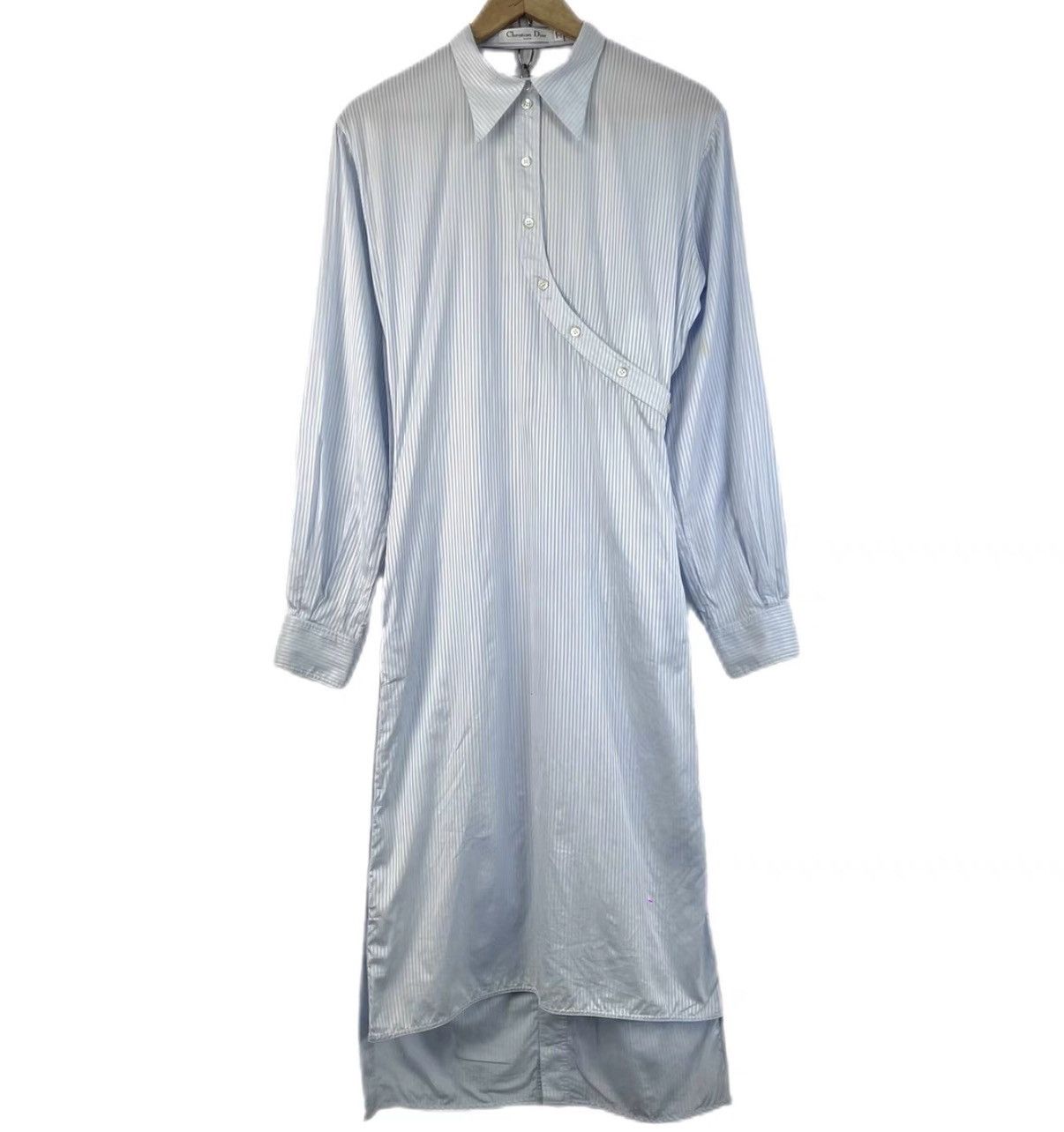 Dior Dior Blue Asymmetric Striped Polo Dress K12 Size XS / US 0-2 / IT 36-38 - 1 Thumbnail