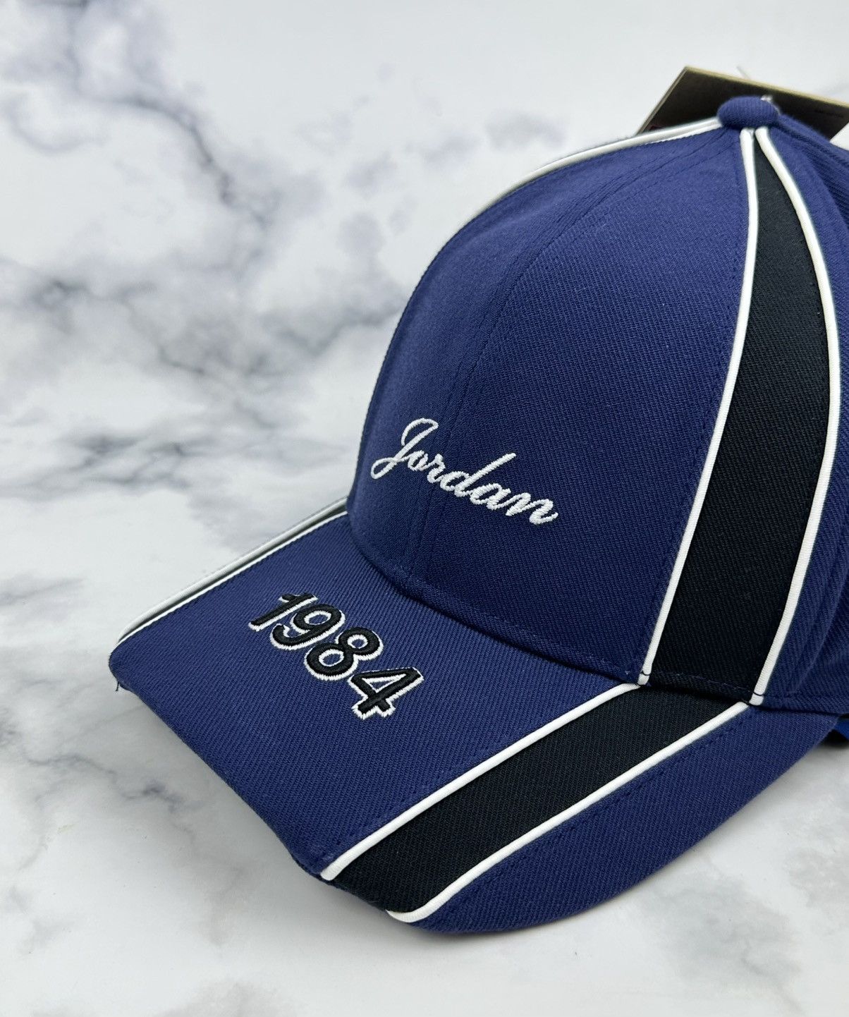 Jordan Brand NWT Nike Air Jordan Rise Cap Hat 1984 Script Logo Size L/XL Size 36 - 2 Thumbnail