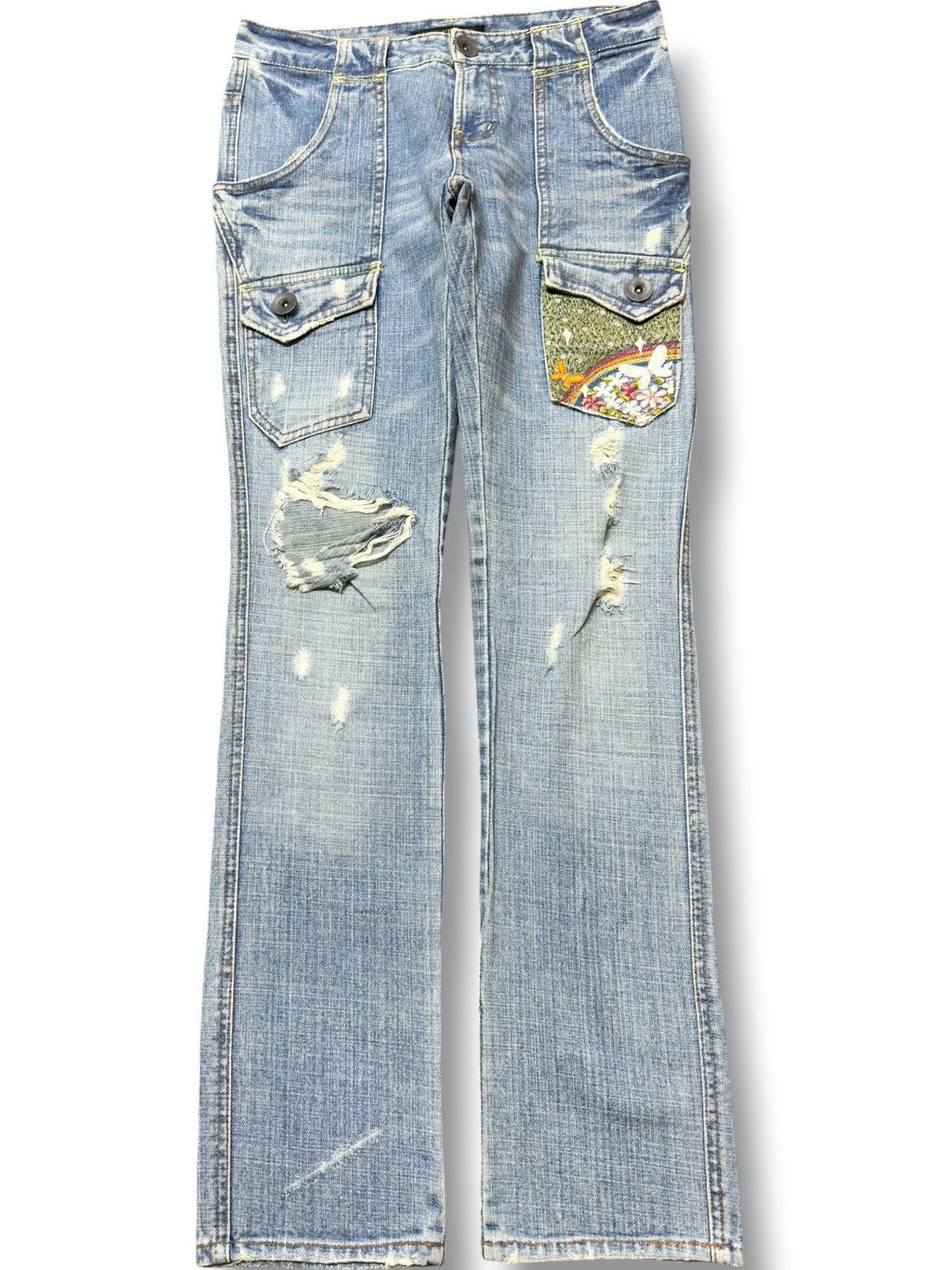Hysteric Glamour Vintage Eclatmer Faded Cargo Bush Pants Floral Denim Size US 30 / EU 46 - 1 Thumbnail