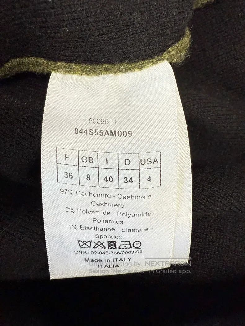 Dior Dior Olive green digital 8logo cashmere sweater Size XS / US 0-2 / IT 36-38 - 4 Thumbnail