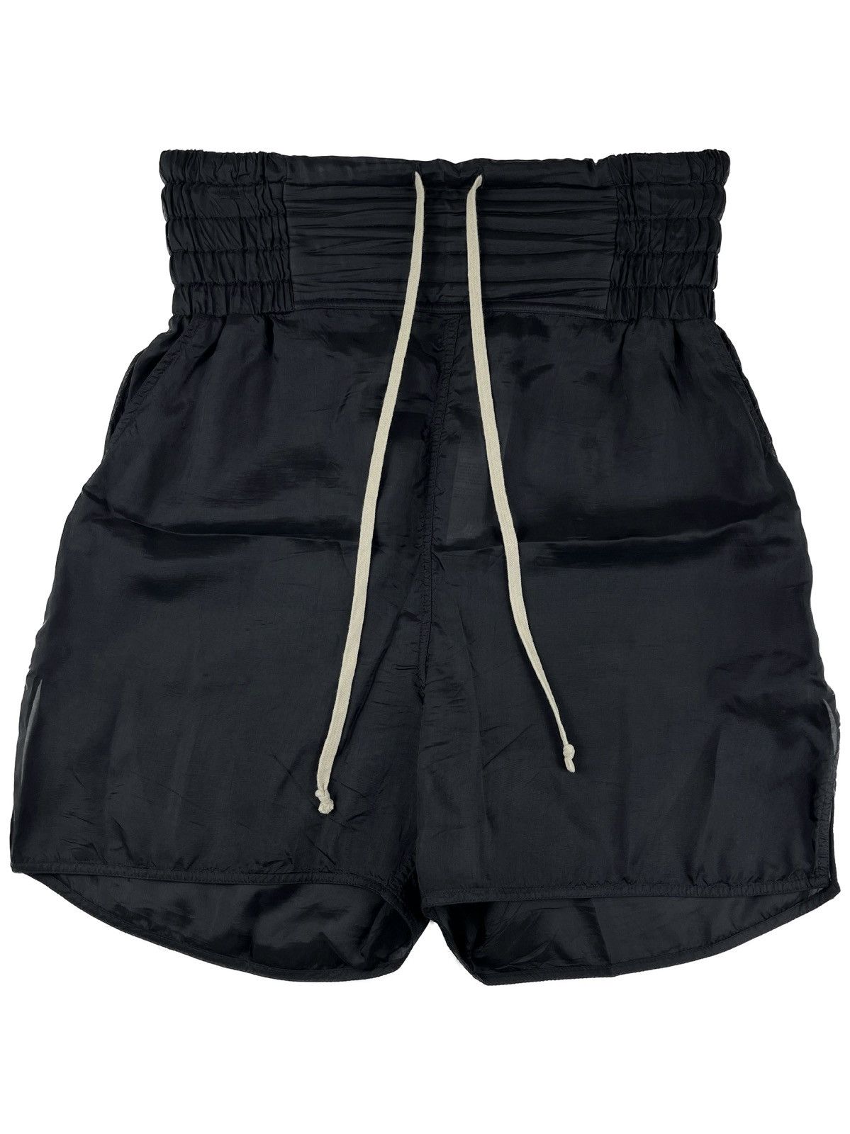 Pre-owned Rick Owens Ss22  Fogachine Boxer Shorts Cupro In Black