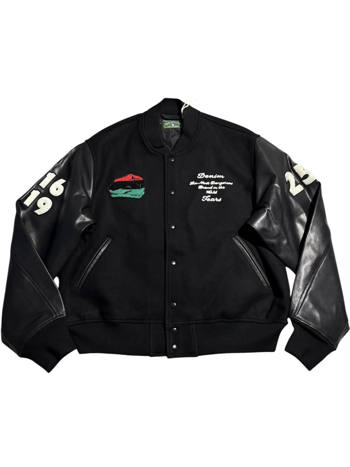 DENIM TEARS M New Denim Tears Peace Wreath Varsity Jacket Letterman Size US M / EU 48-50 / 2 - 2 Thumbnail