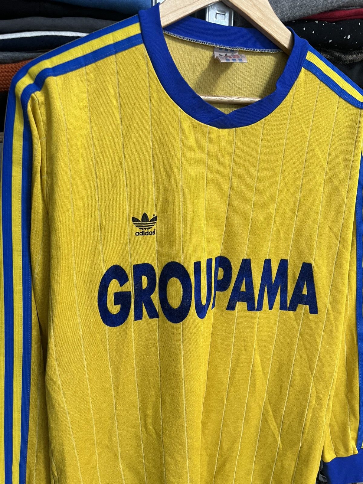 Adidas Vintage Adidas Trefoil Groupama Long Sleeve Jersey Size XL Size US XL / EU 56 / 4 - 2 Thumbnail