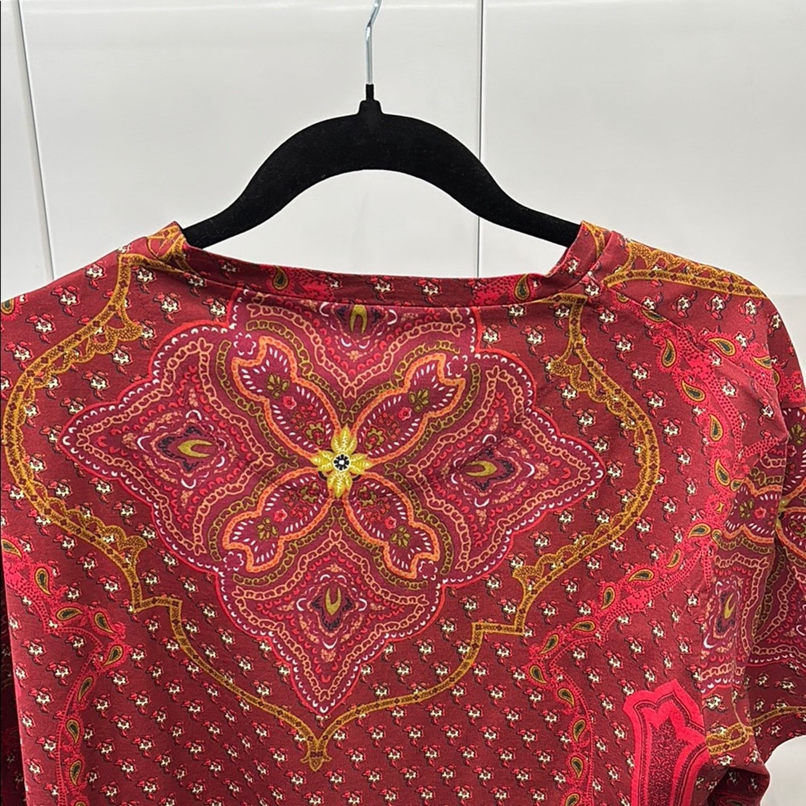 Etro NWT Etro Red Short Sleeve Tee with Paisley Print Size XL Size US XL / EU 56 / 4 - 6 Thumbnail