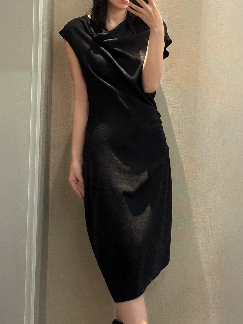 Helmut Lang HELMUT LANG Evening dress, wool sweater dress, three-dimen Size L / US 10 / IT 46 - 1 Thumbnail