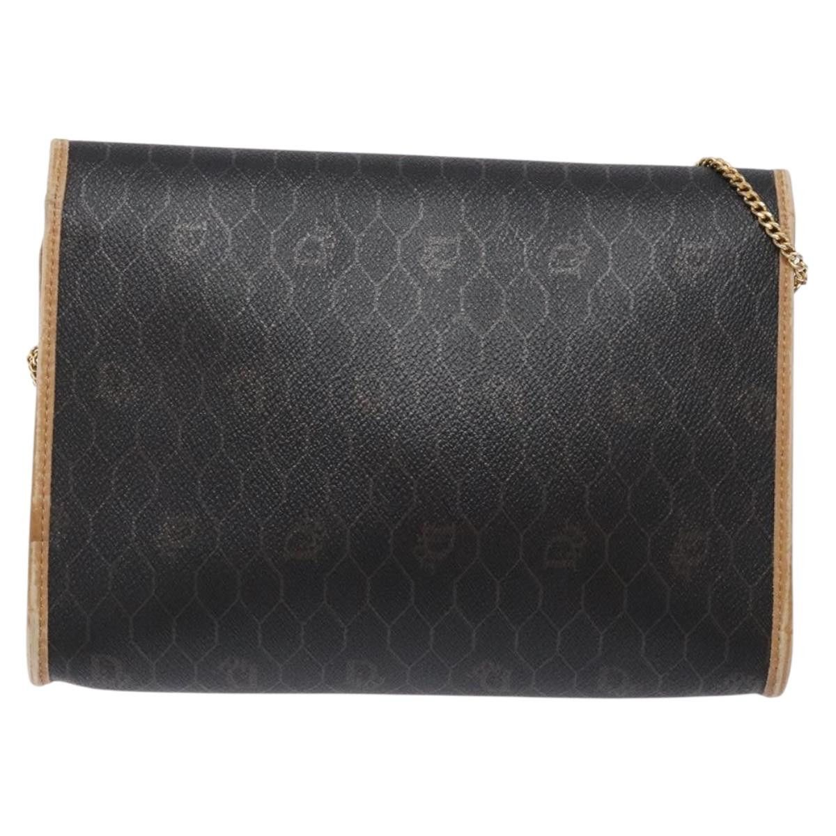 Dior DIOR Honeycomb Canvas Chain Shoulder Bag Pvc Black Gold Size ONE SIZE - 3 Thumbnail