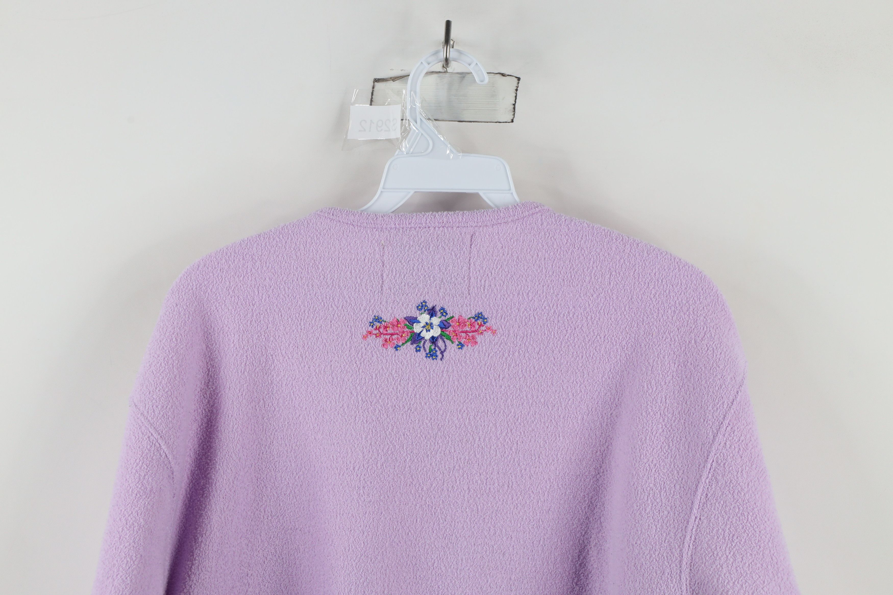 Vintage Vintage 90s Streetwear Alaska Flower Fleece Sweatshirt Size S / US 4 / IT 40 - 12 Thumbnail