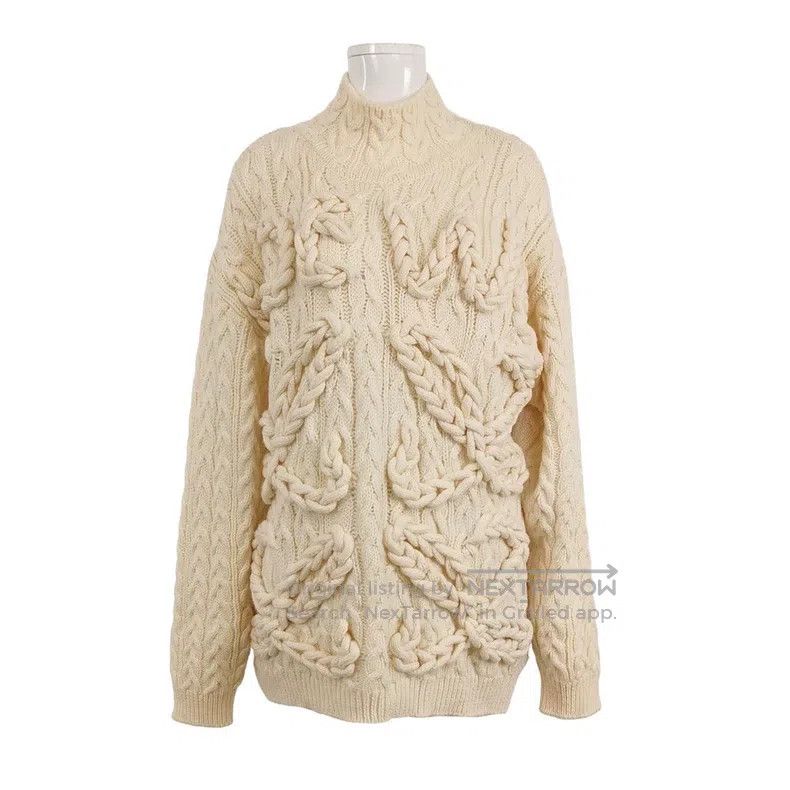 Loewe Loewe Off-white chunky knit sweater Size S / US 4 / IT 40 - 1 Thumbnail