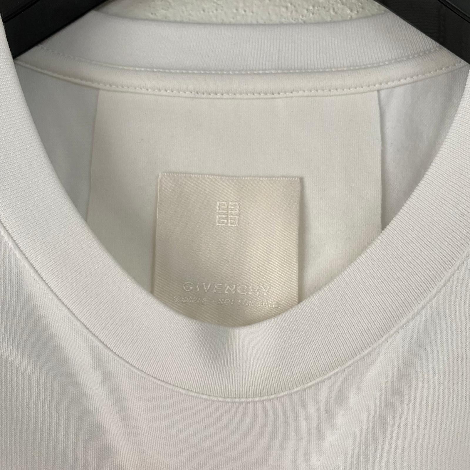 Givenchy 1 of 1 White Layered 1952 Global Logo Oversized LS T-Shirt Size US M / EU 48-50 / 2 - 2 Thumbnail