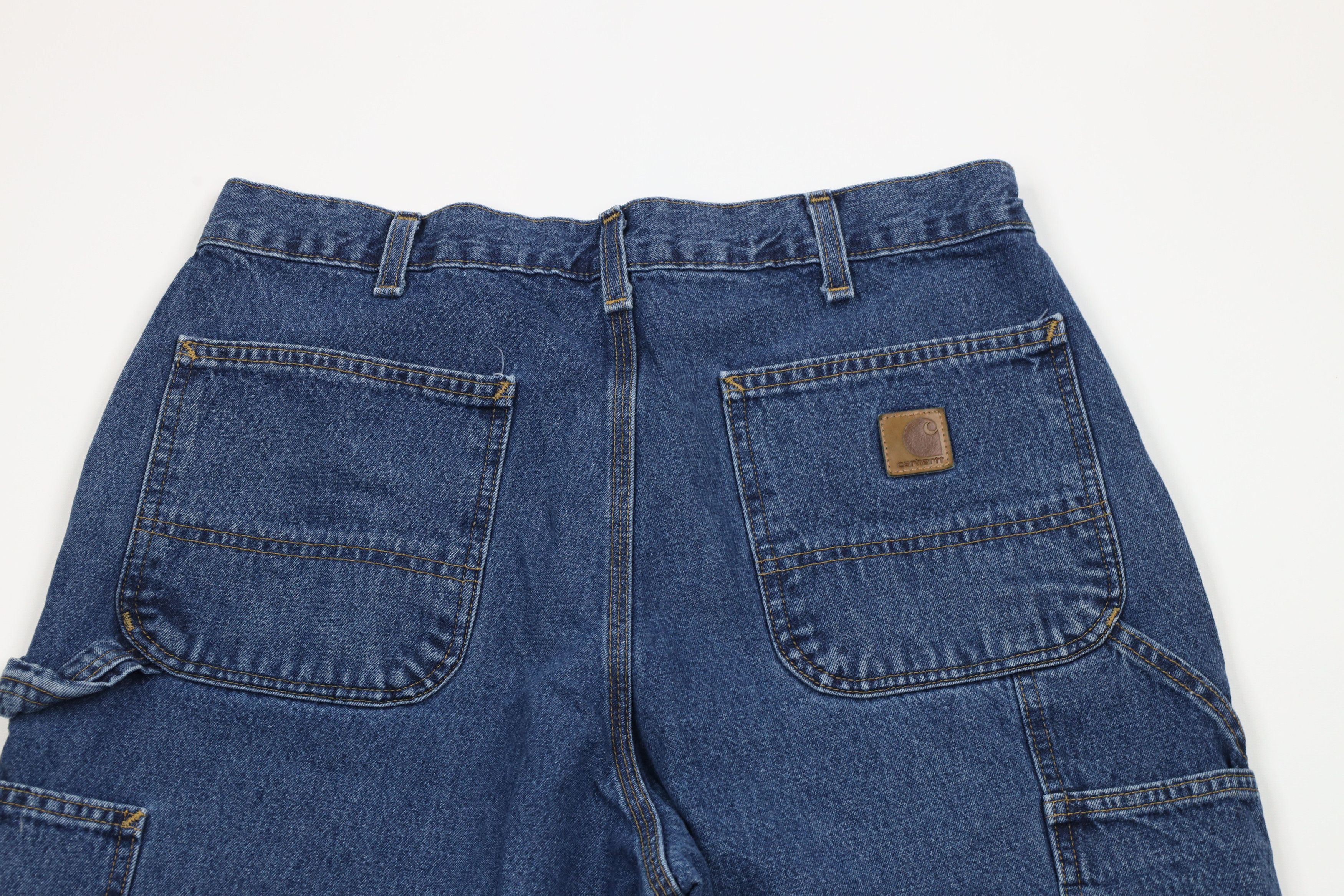 Carhartt × Vintage Vintage Carhartt Out Wide Leg Carpenter Denim Jeans Blue Size US 33 - 8 Thumbnail
