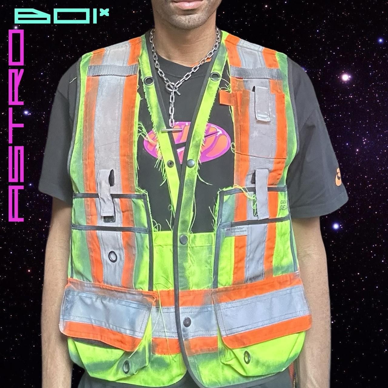 Vintage ASTROBOI* 3M Deconstructed Construction Vest - XL Size US M / EU 48-50 / 2 - 1 Thumbnail