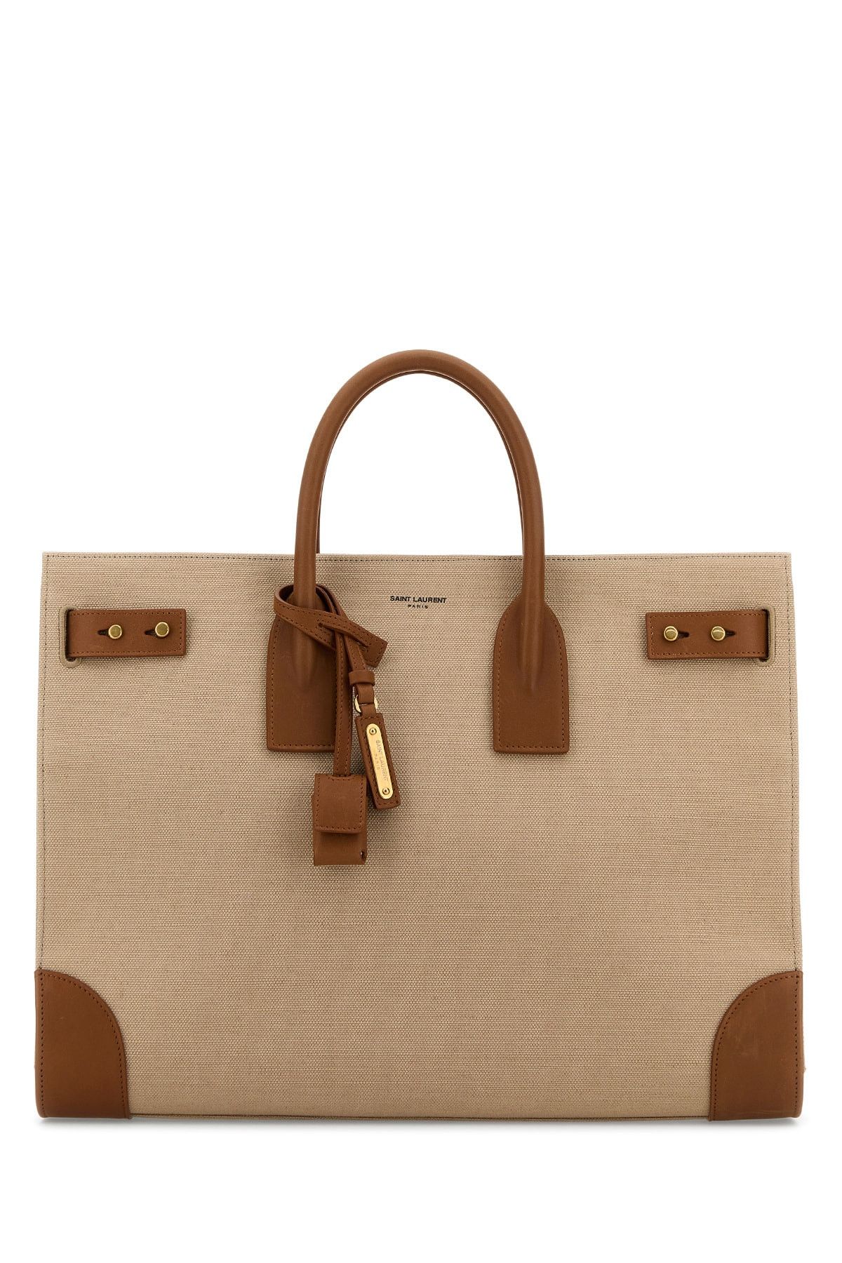 Saint Laurent Paris Two-Tone Canvas And Leather Large Sac De Jour Handbag Size ONE SIZE - 1 Thumbnail