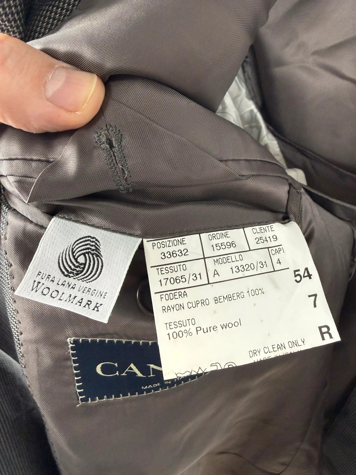Canali Canali Wool Suit size 54 Size 44R - 11 Thumbnail