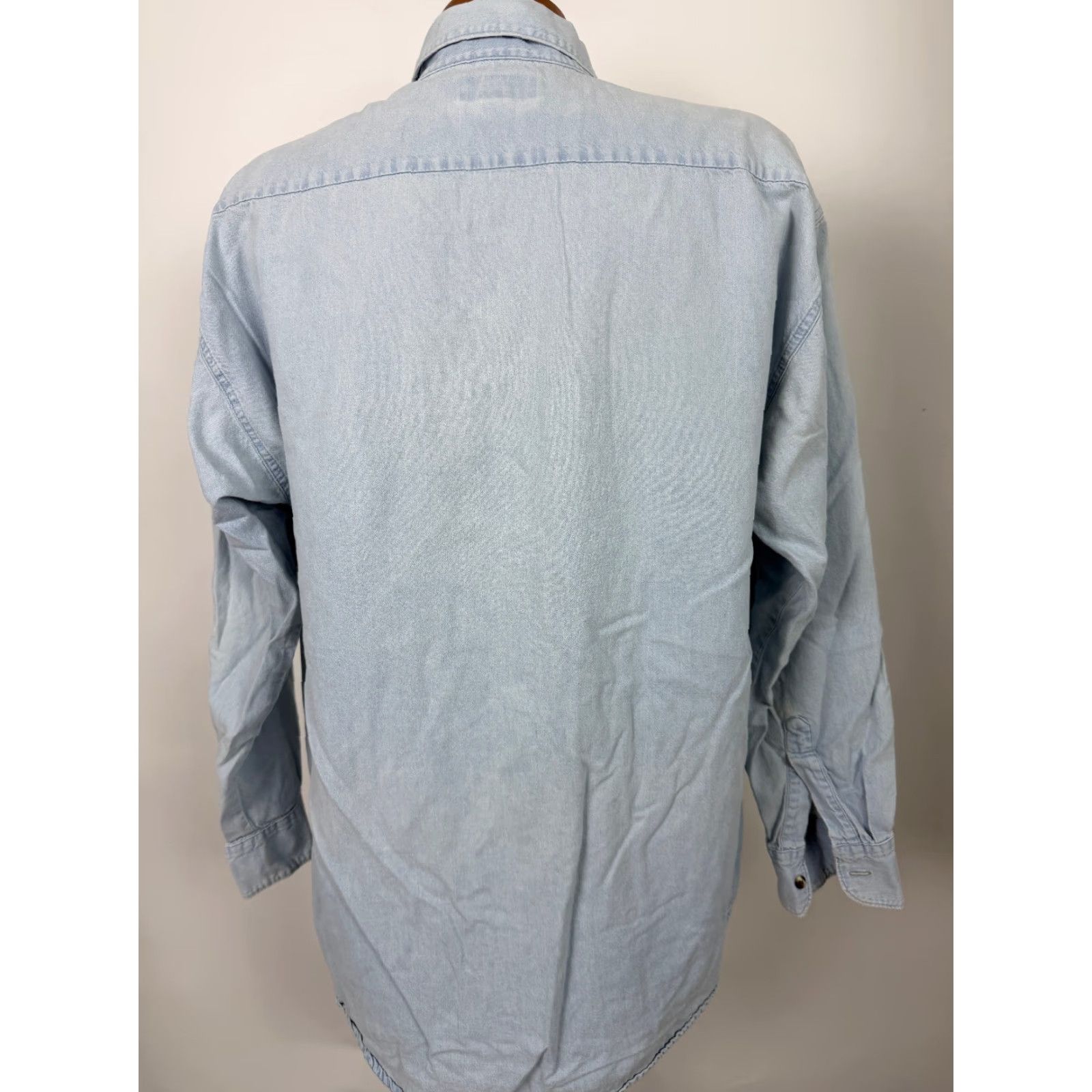 Denime VINTAGE Camp Creek Denim Shirt Men L Blue Cotton Button-Up 90s Y2K Embroidered Pockets Size US L / EU 52-54 / 3 - 6 Thumbnail