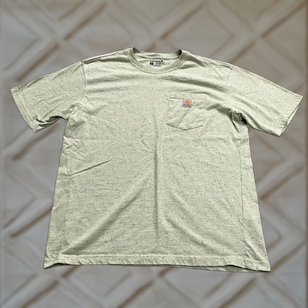 Carhartt VINTAGE Carhartt K87 Loose Fit T-Shirt Mens Large Green Crew Neck Casual Pocket Cotton Size US L / EU 52-54 / 3 - 1 Thumbnail
