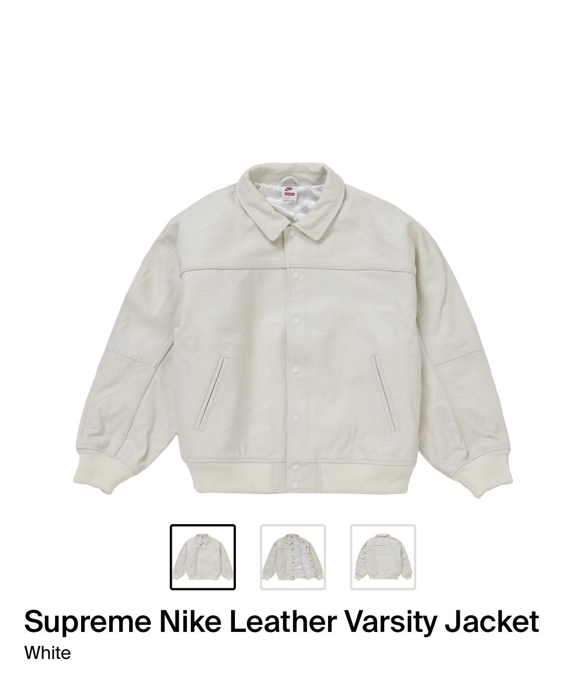 supreme nike leather jacket