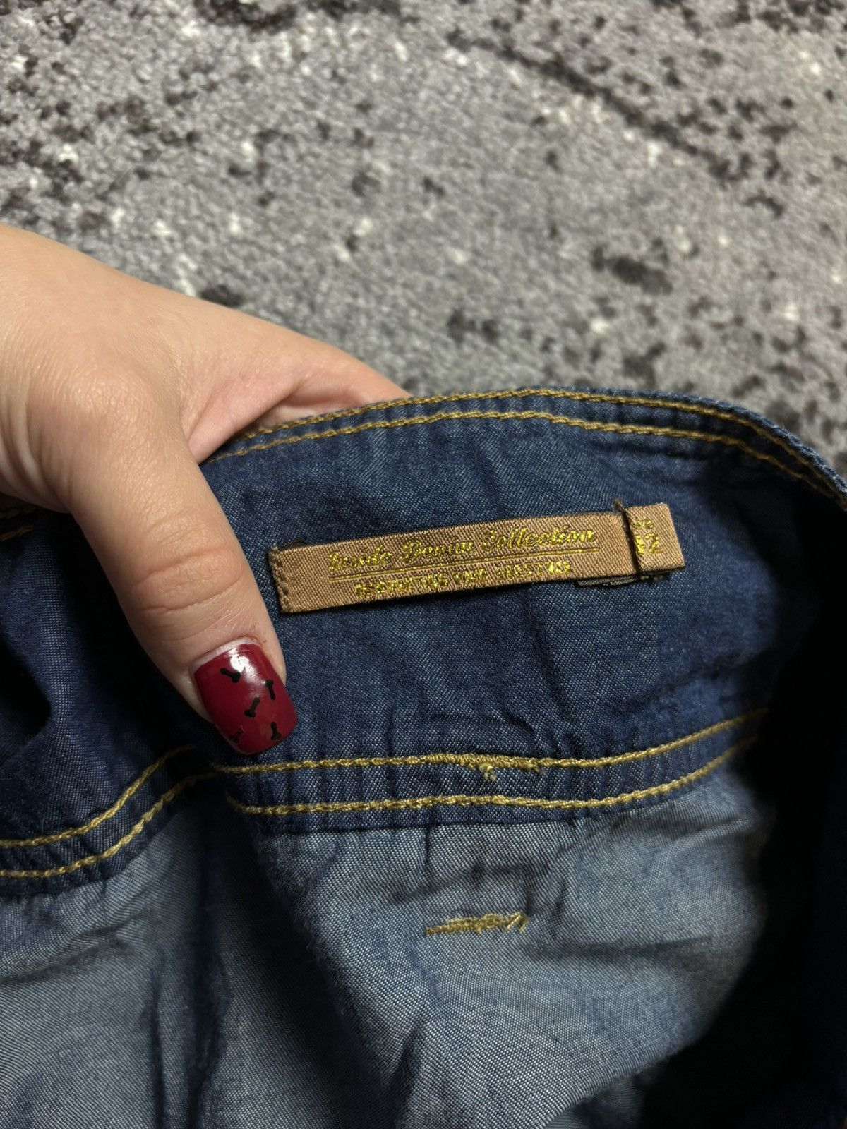 Japanese Brand × Vintage Vintage Y2K Inside women baggy denim mini skirt Size 34" / US 12 / IT 48 - 5 Thumbnail