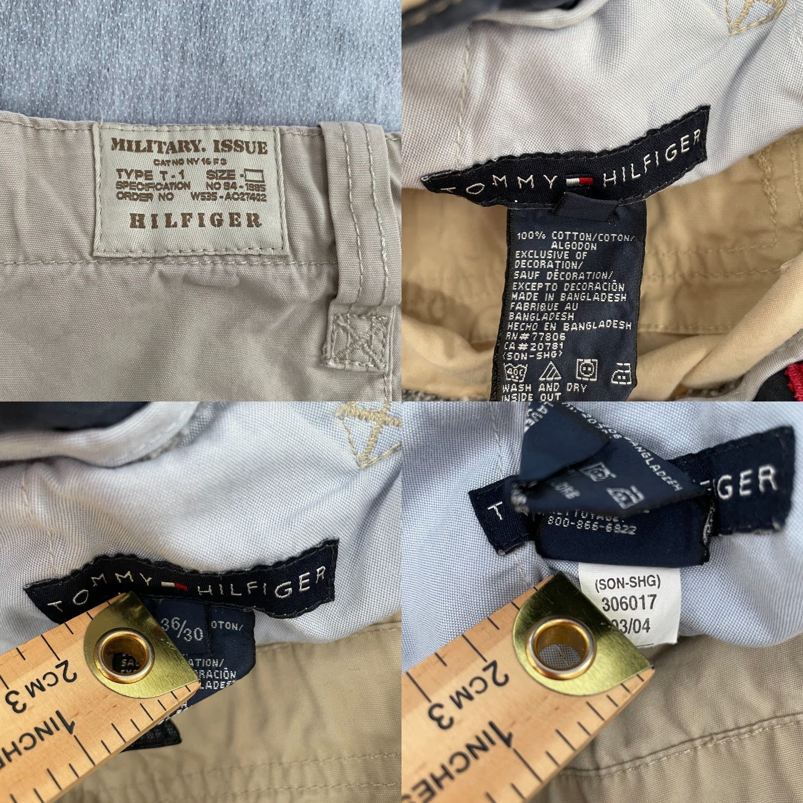 Tommy Hilfiger VINTAGE Tommy Hilfiger Pants Men Adult 36 Khaki Military Cargo Straight Fall Summer Winter Y2K Logo Baggy Size US 36 / EU 52 - 8 Thumbnail