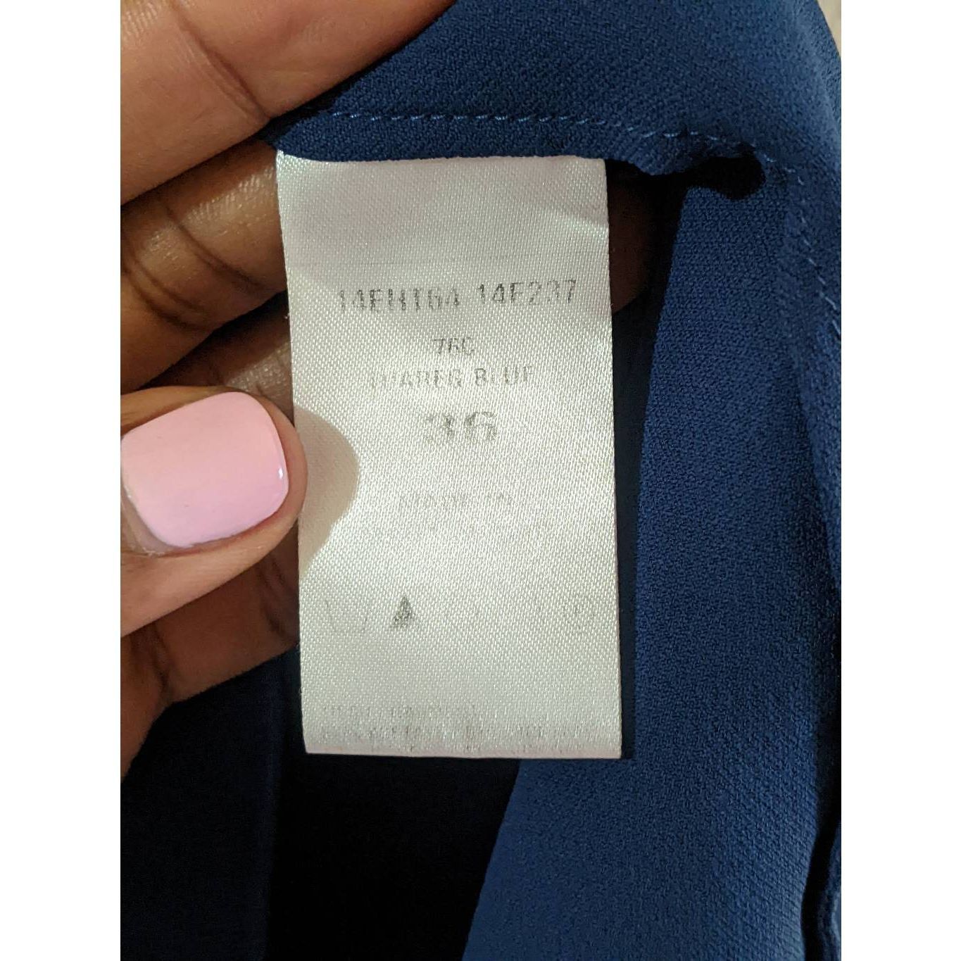 Chloe Chloé Navy Blue Sleeveless Blouse V-Neck Tie Shoulder Elegan Size XS / US 0-2 / IT 36-38 - 4 Thumbnail