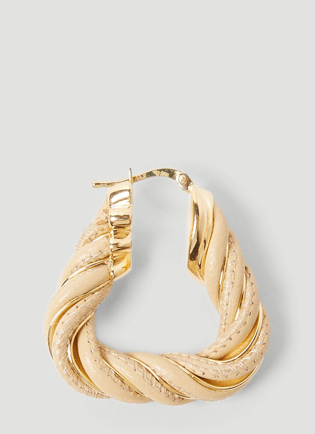 Bottega Veneta o1n1vont1124 Size: OS / Twist Triangle Hoop Earrings Beige Size ONE SIZE - 3 Thumbnail
