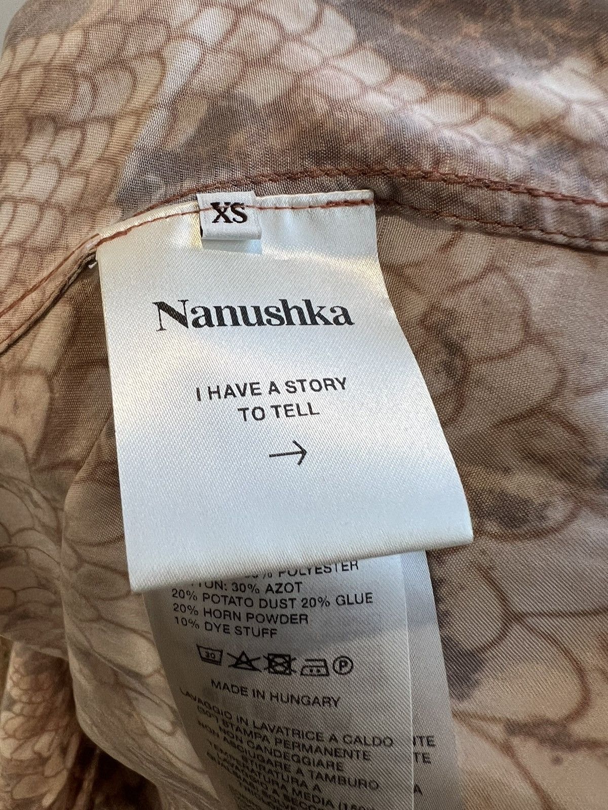 Nanushka Nanushka venci vintage snake cupro camp shirt Size US XS / EU 42 / 0 - 3 Thumbnail
