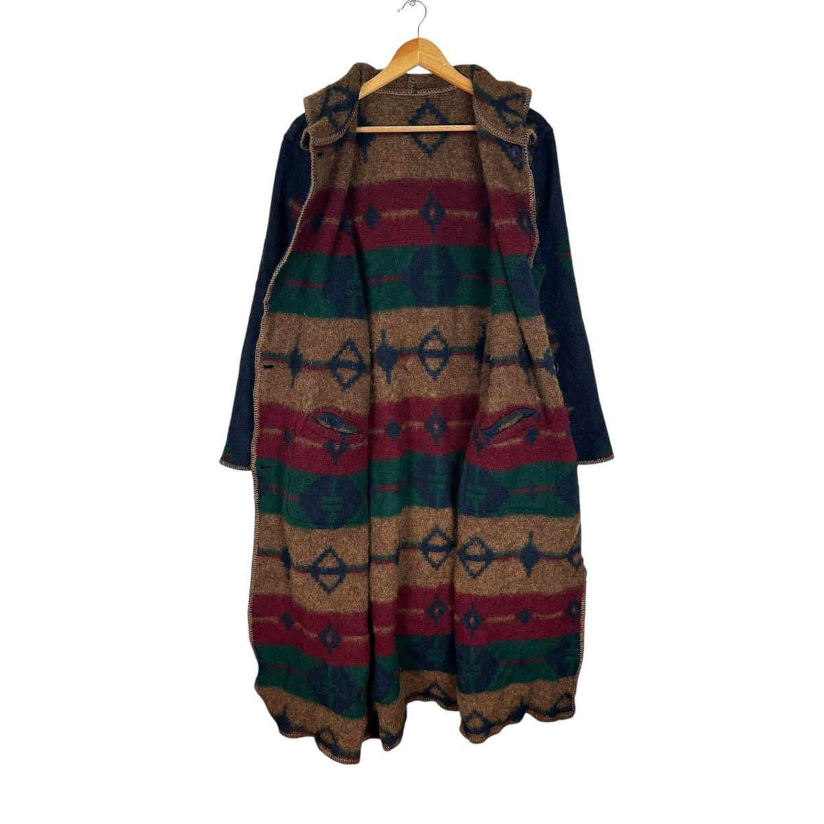 🔥WOOLRICH NATIVE NAVAJO REVERSIBLE LONG JACKET