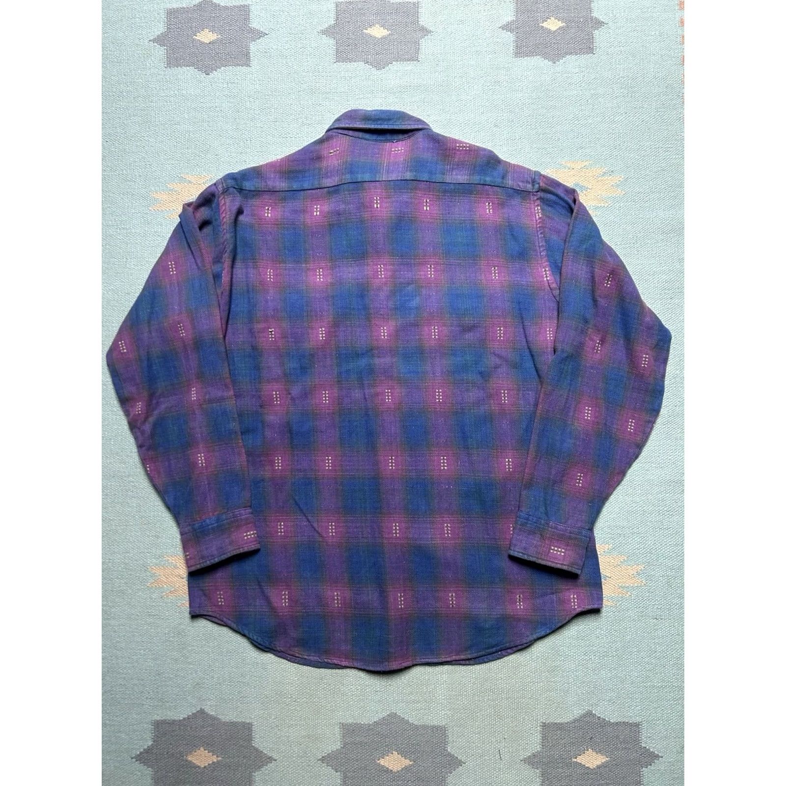 Van Heusen VINTAGE Van Heusen shirt Flannel Plaid Cotton Shadow Men’s Large Size US L / EU 52-54 / 3 - 6 Thumbnail