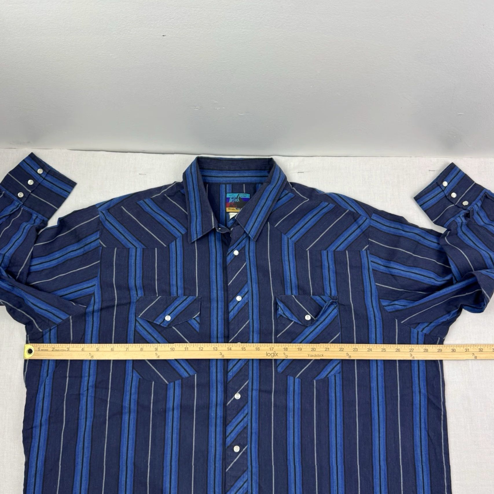 Vintage VINTAGE Black Canyon Western Pearl Snap Shirt Adult 2XL Striped Cowboy 90s Y2K Mens Size US XXL / EU 58 / 5 - 5 Thumbnail