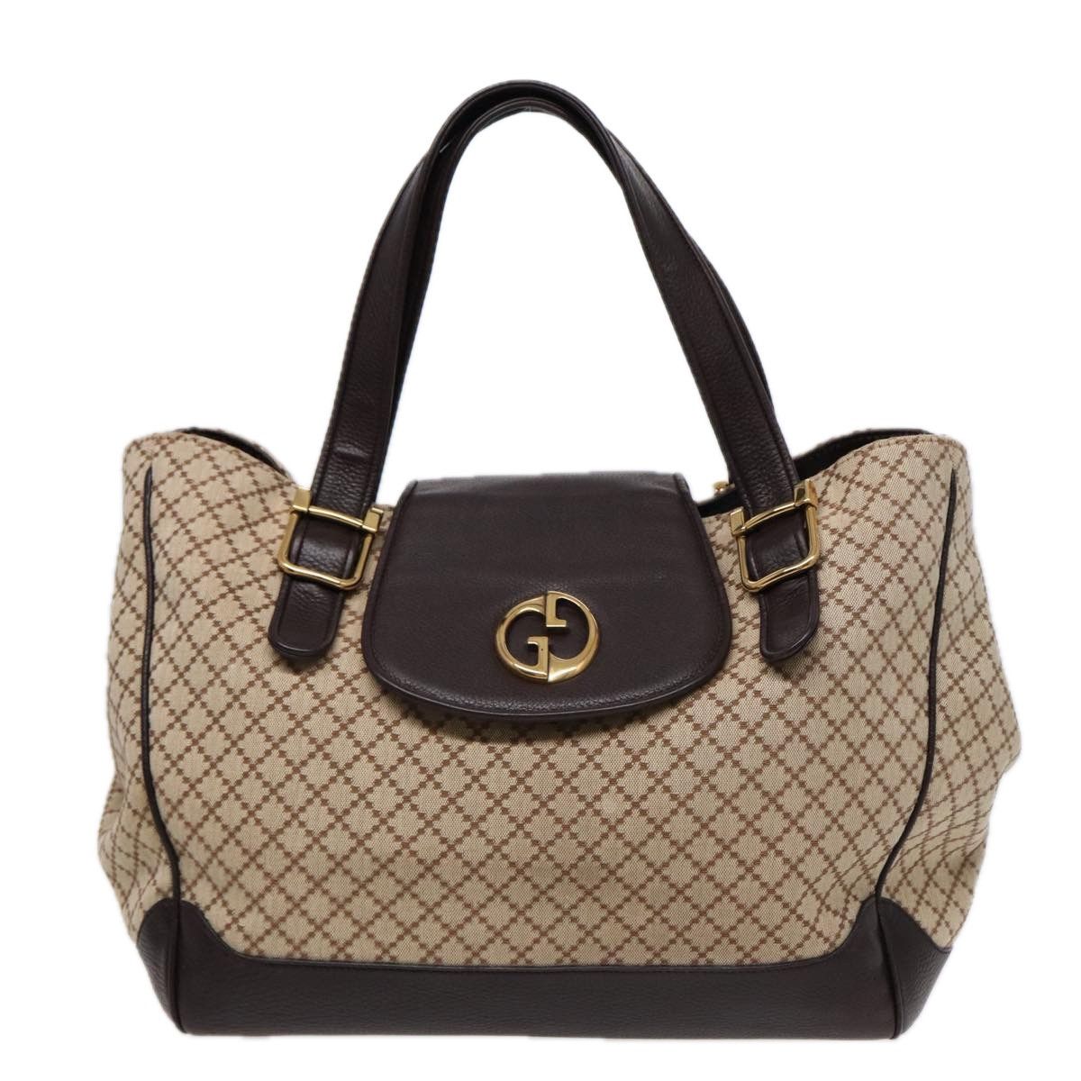Gucci Diamante Beige Canvas Handbag (Pre-Owned) Size ONE SIZE - 1 Thumbnail