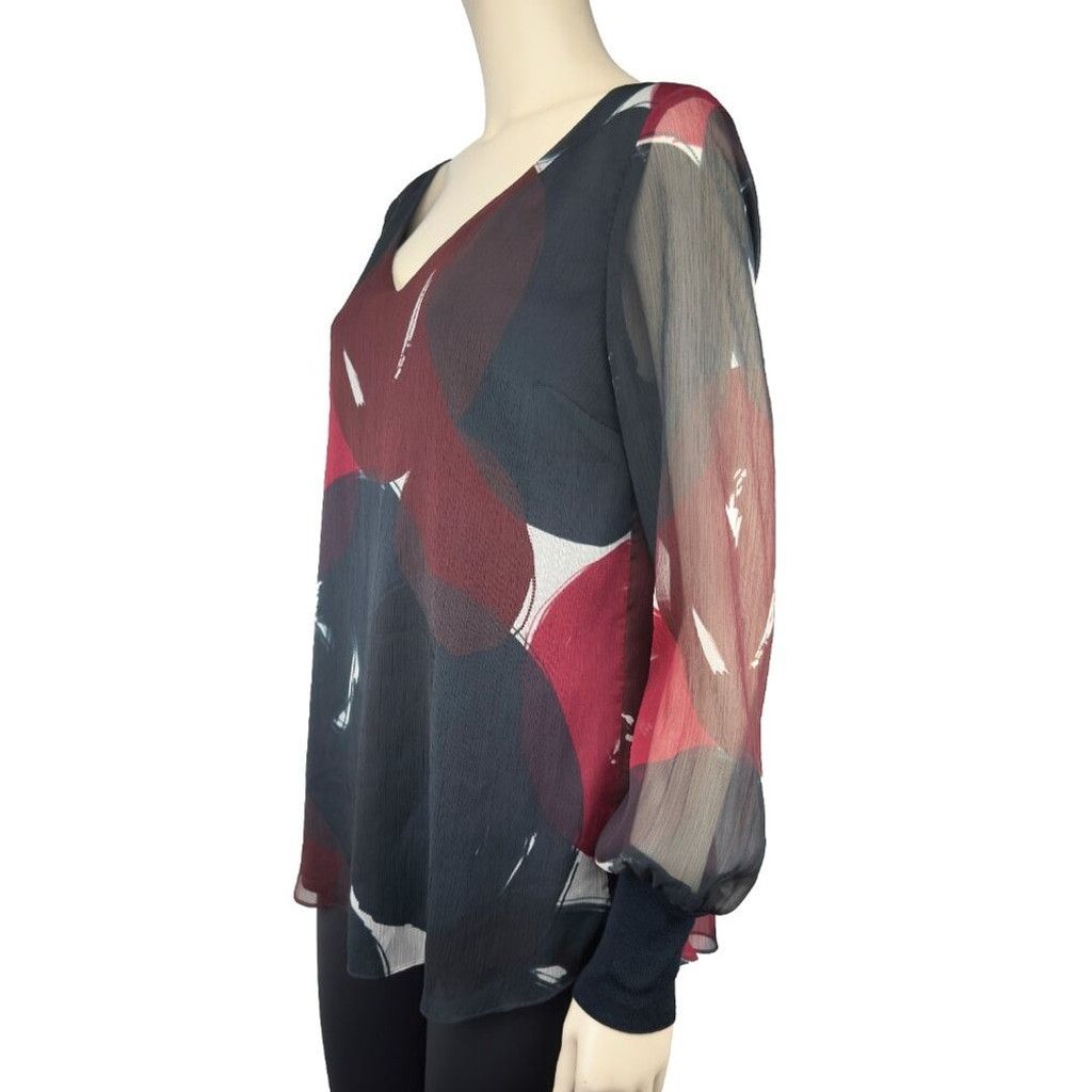 Other IRIS SETLAKWE Bamboo Lining Red White Blue Top Blouse Sz 10 Size L / US 10 / IT 46 - 2 Thumbnail