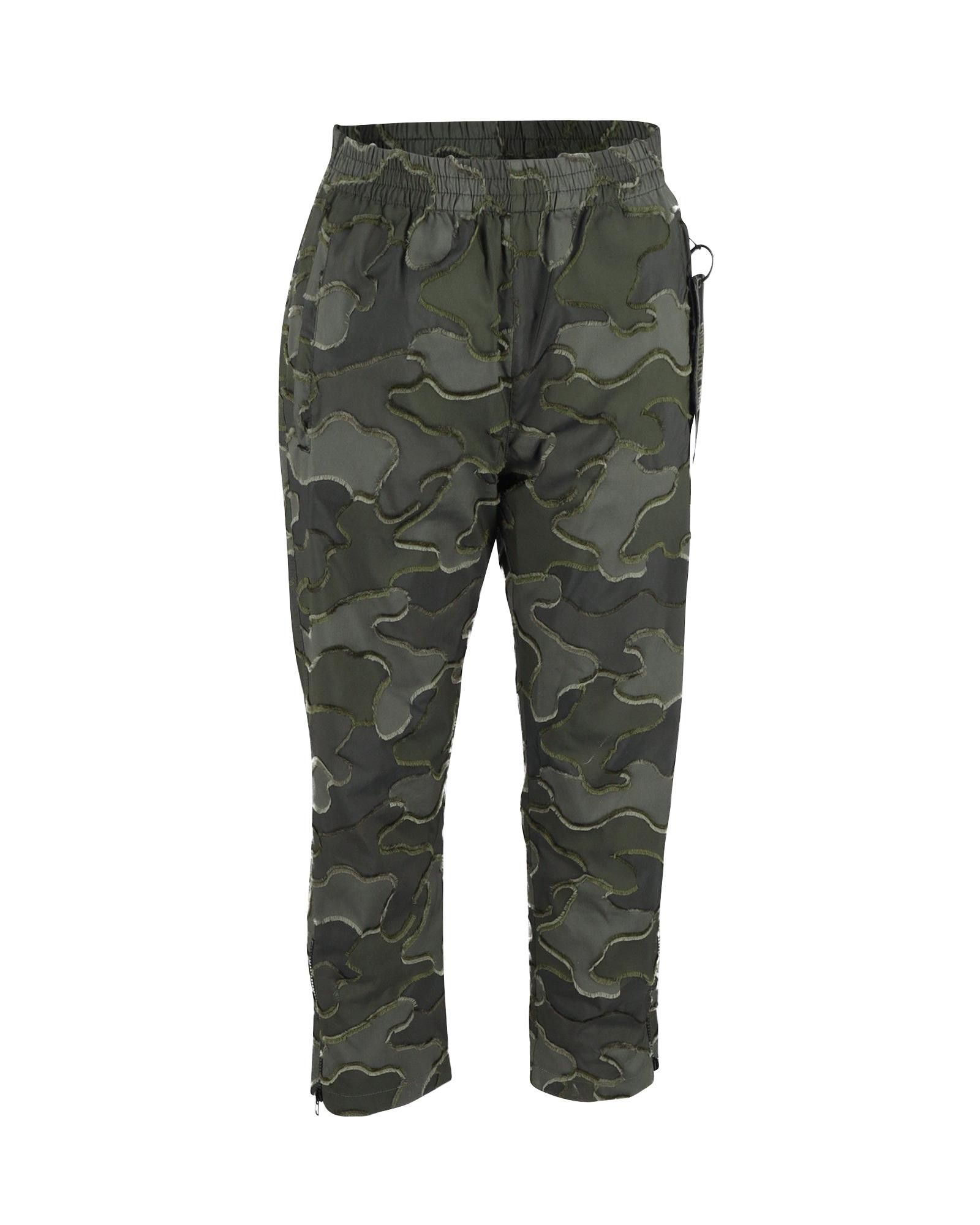 image of Dior Green Camouflage Elastic-Waist Trousers In Polyester, Women's (Size 27)