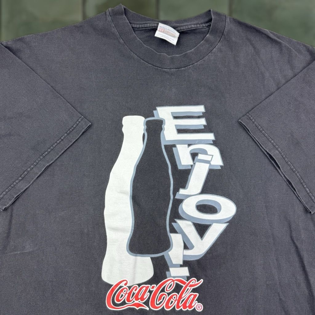Hanes Vintage Coca Cola T Shirt Adult XL Black Coke Promo Soda Drink Snack Tee 90s USA Size US XL / EU 56 / 4 - 1 Thumbnail