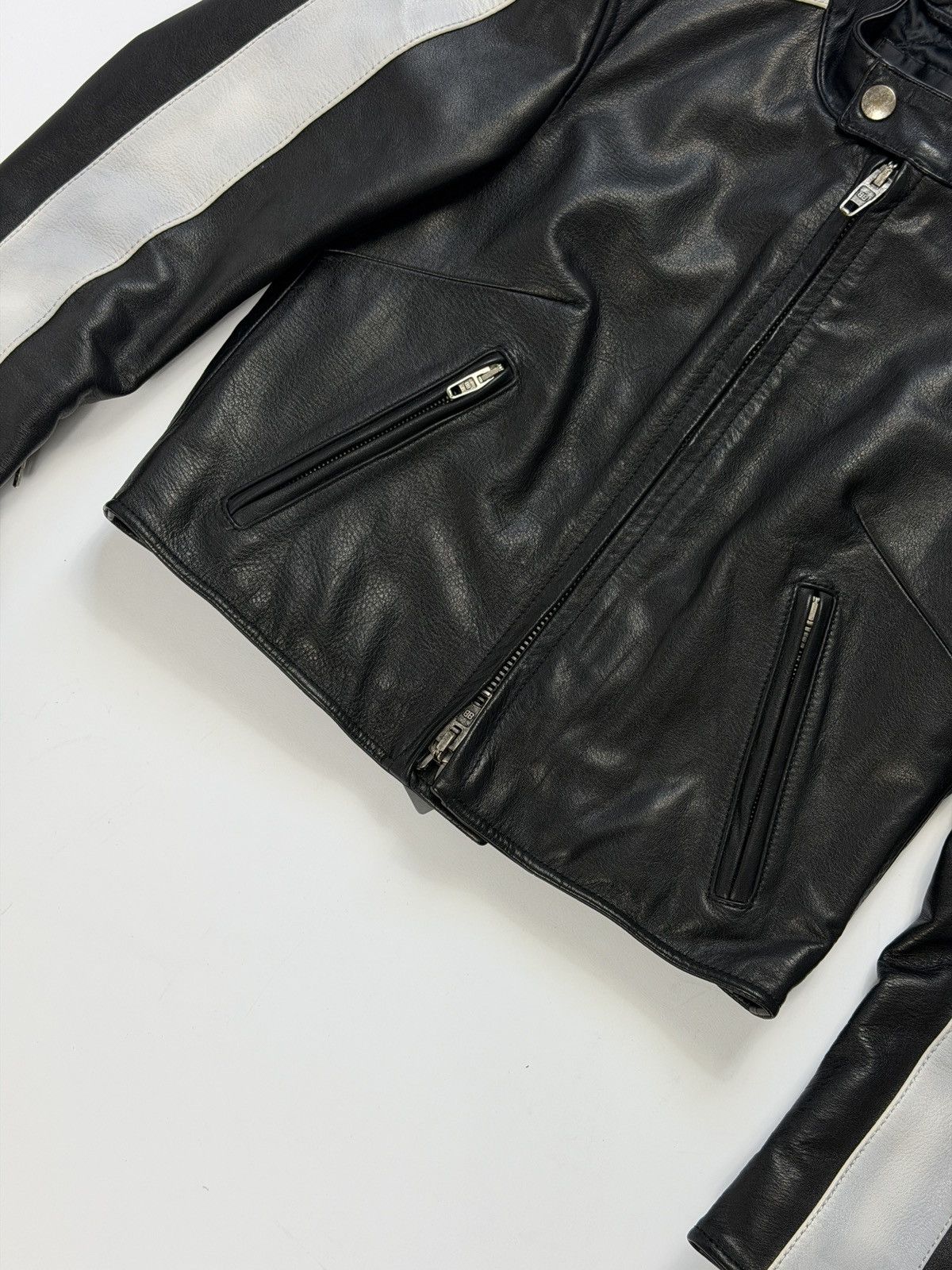 Balenciaga Balenciaga Shrunk Racer Jacket Black Leather Size XS / US 0-2 / IT 36-38 - 4 Thumbnail