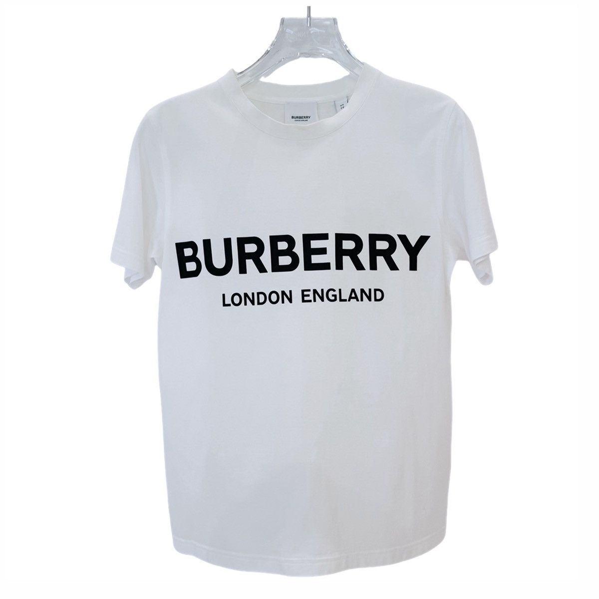 Burberry Burberry White Logo Printed Short Sleeve T-Shirt K26WX Size XS / US 0-2 / IT 36-38 - 1 Thumbnail
