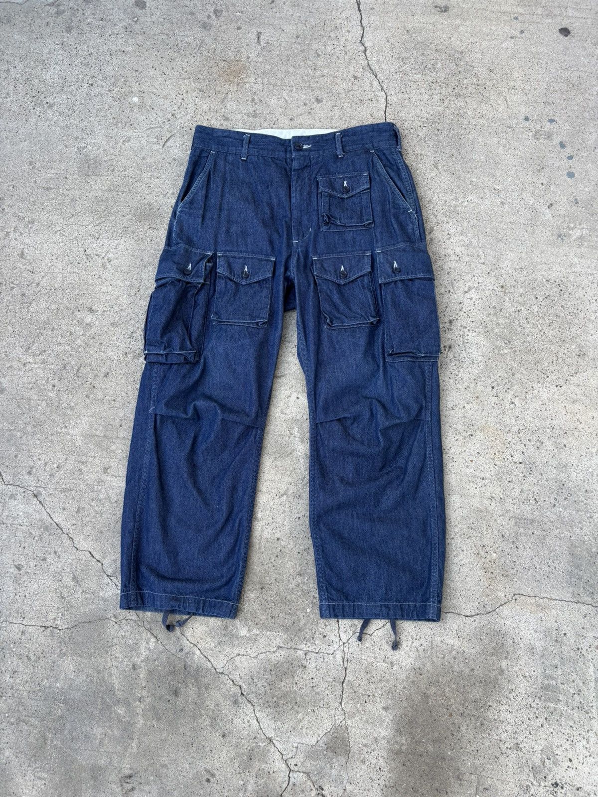 Engineered Garments Unisex Fatigue Pant, Denim – Glasswing