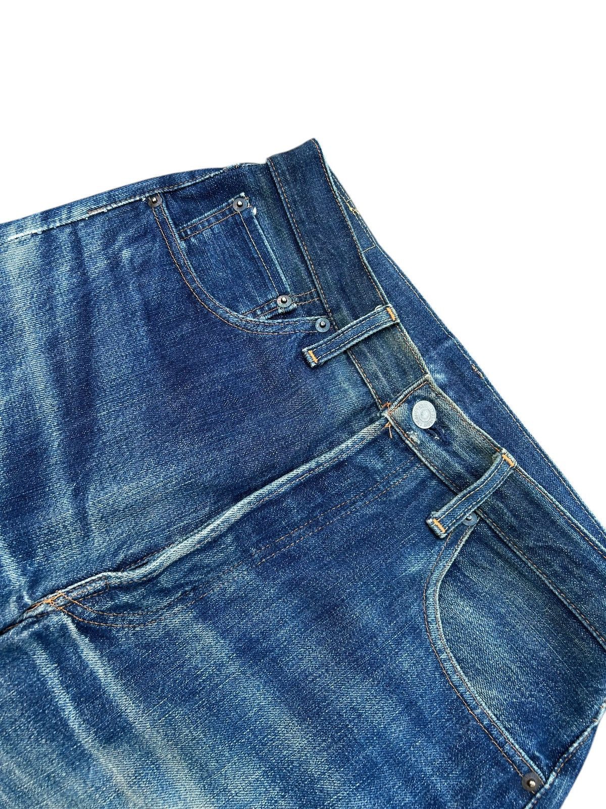 Kapital Vintage Levis Big E Selvedge Distressed Denim Jeans Size US 30 / EU 46 - 7 Thumbnail