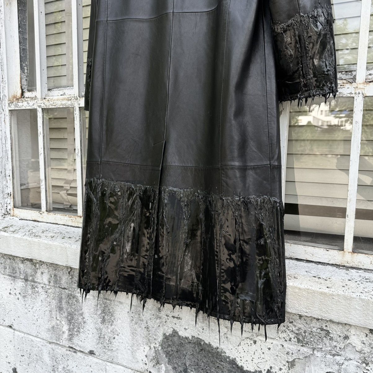 Japanese Brand Black Calf Leather Dripped Jacket Size US M / EU 48-50 / 2 - 4 Thumbnail