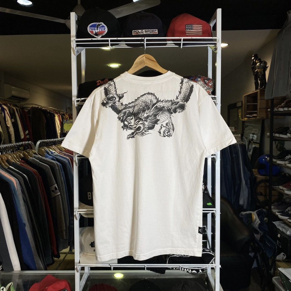 Avirex × Vintage Vintage Avirex Karakuri Dragon Sukajan White Tee Size US L / EU 52-54 / 3 - 2 Thumbnail