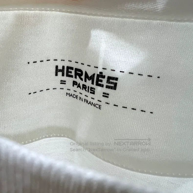 Hermes Hermes Letter Printed Pattern Round Neck Short Sleeve Size XS / US 0-2 / IT 36-38 - 3 Thumbnail