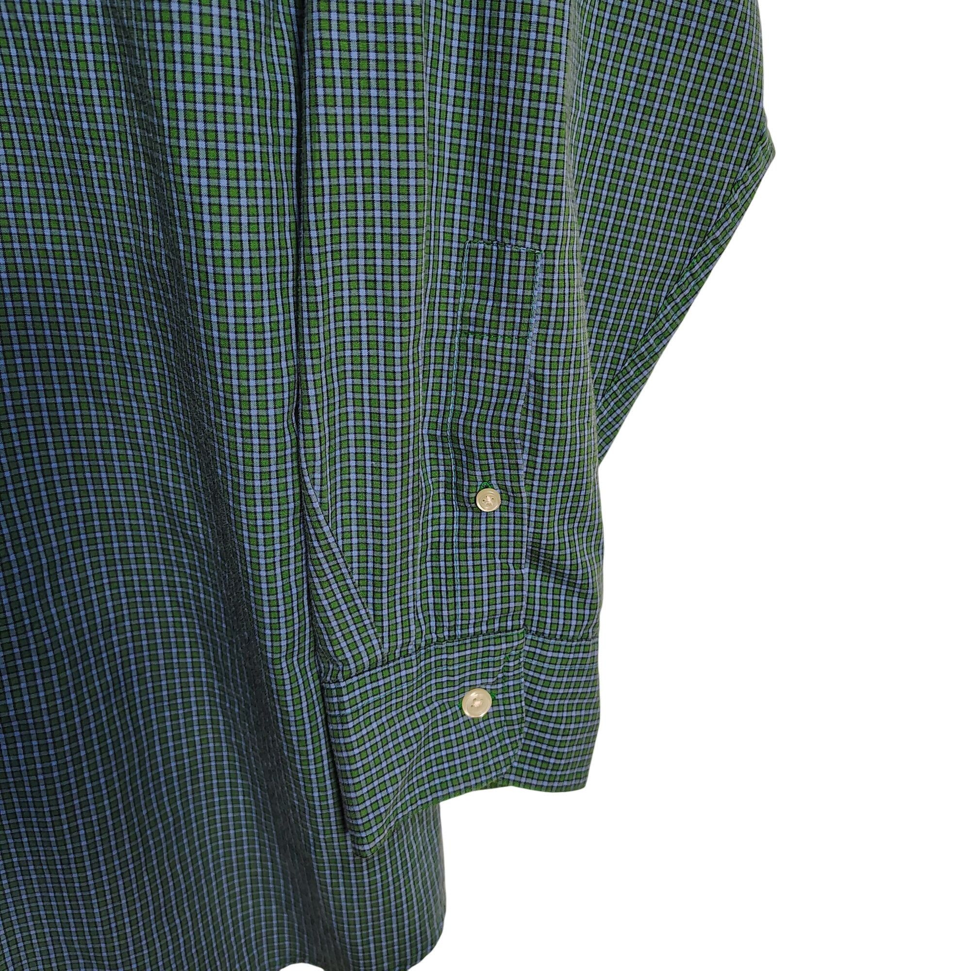 Chaps Chaps Mens 3XLT Easy Care Button-Down Green and Blue Plaid L Size US XXL / EU 58 / 5 - 6 Thumbnail