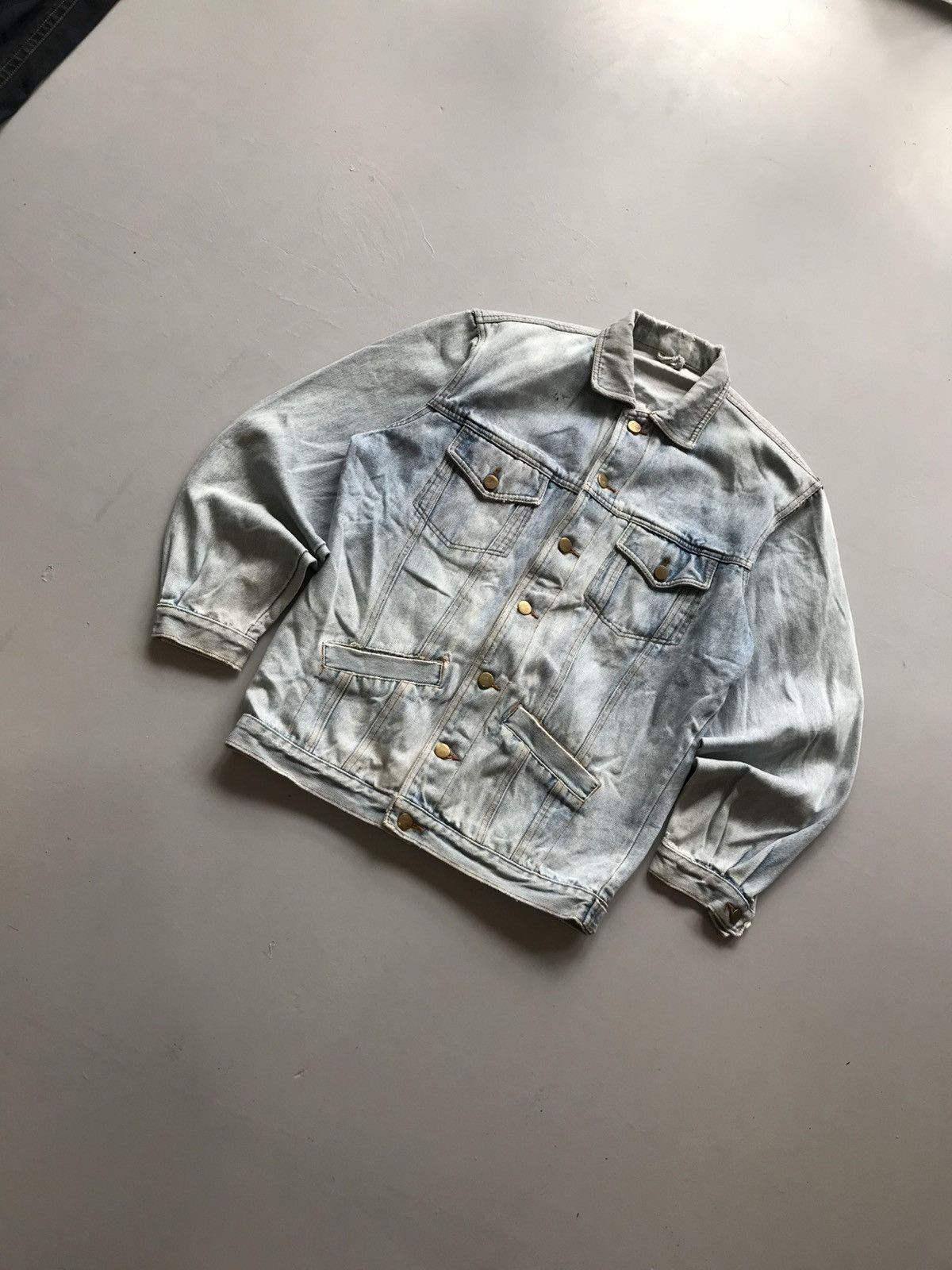 Designer Vintage Hip Hop faded denim jacket Size US S / EU 44-46 / 1 - 2 Thumbnail