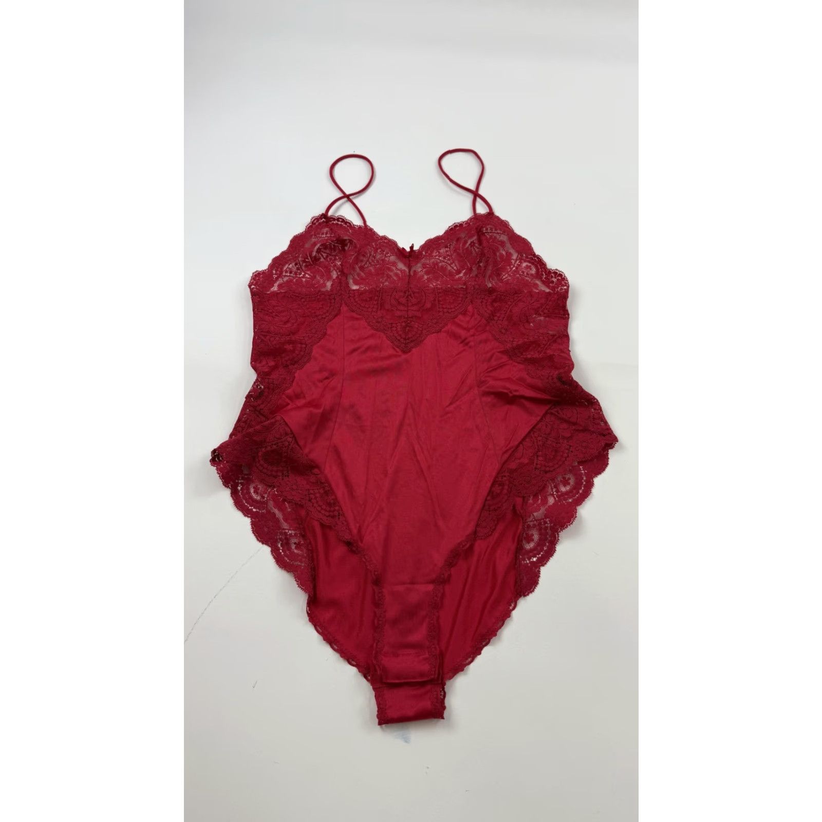 Vintage VINTAGE Vassarette Bodysuit Robe Set Womens 36 Large Red Lace Satin Lingerie 2 Piece USA Size L / US 10 / IT 46 - 3 Thumbnail