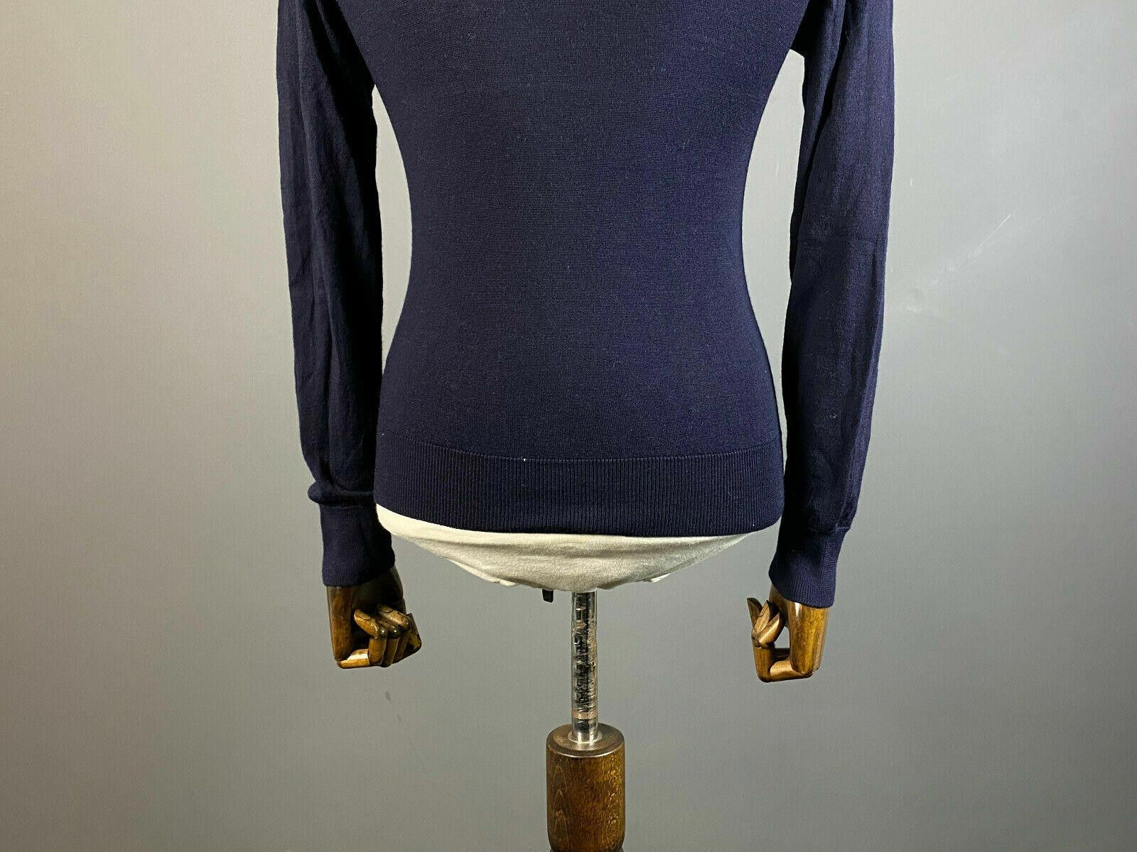 Peuterey Men Peuterey Blue Wool Blend V-Neck Sweater Size S Size US S / EU 44-46 / 1 - 10 Thumbnail