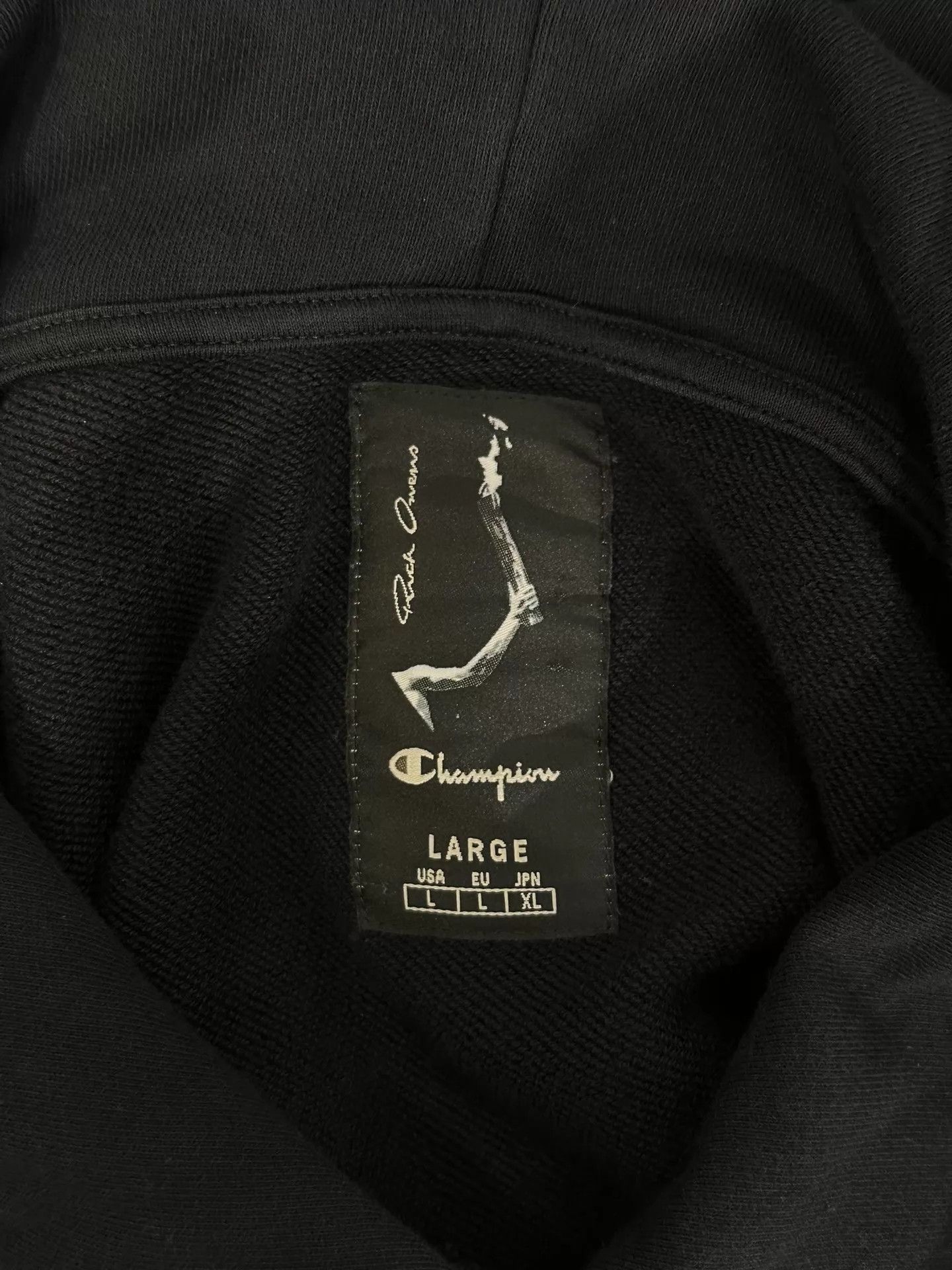 Rick Owens Rick Owens x Champion Hoodie L Size US L / EU 52-54 / 3 - 7 Thumbnail